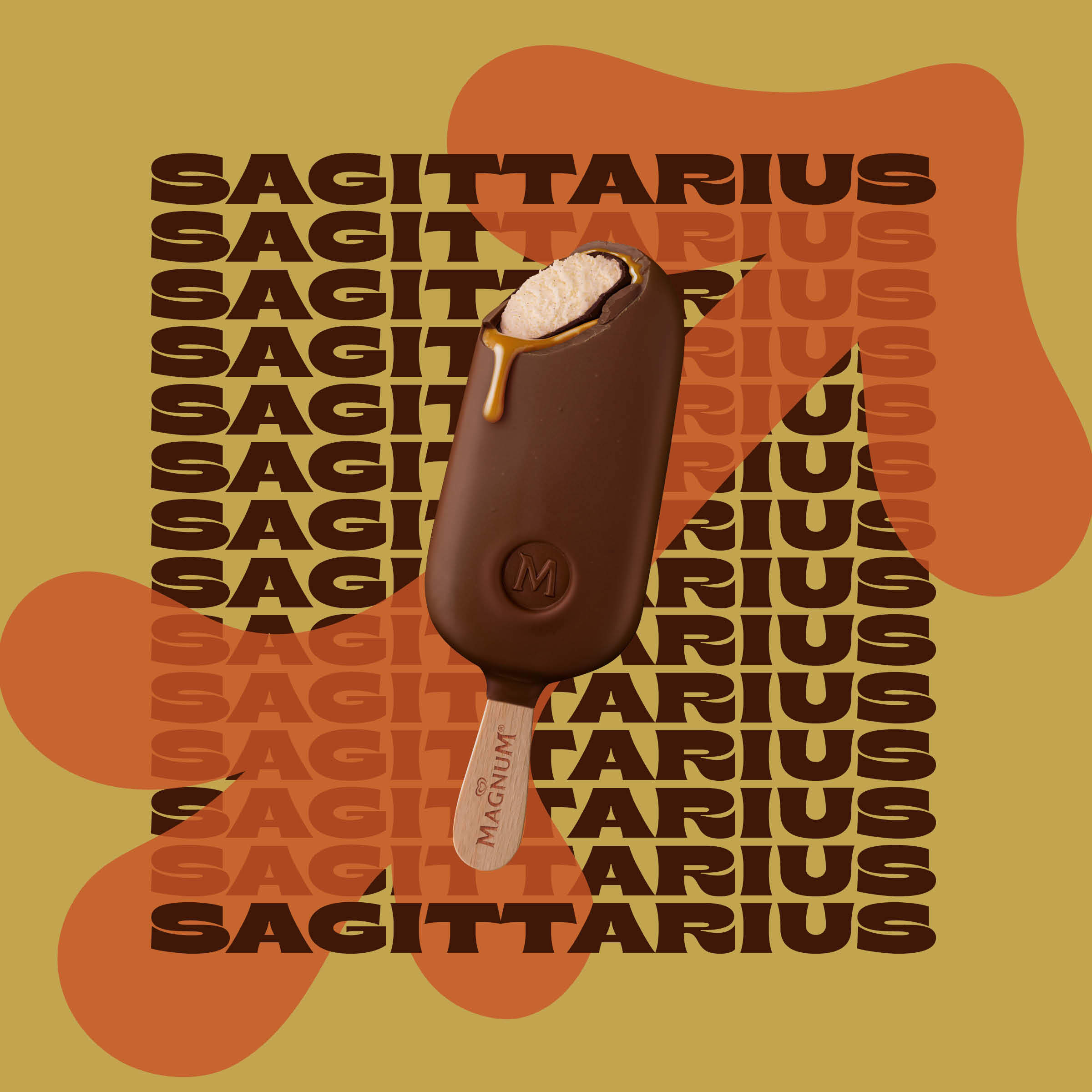 Magnum Double Caramel bar is the ice cream flavor for Sagittarius