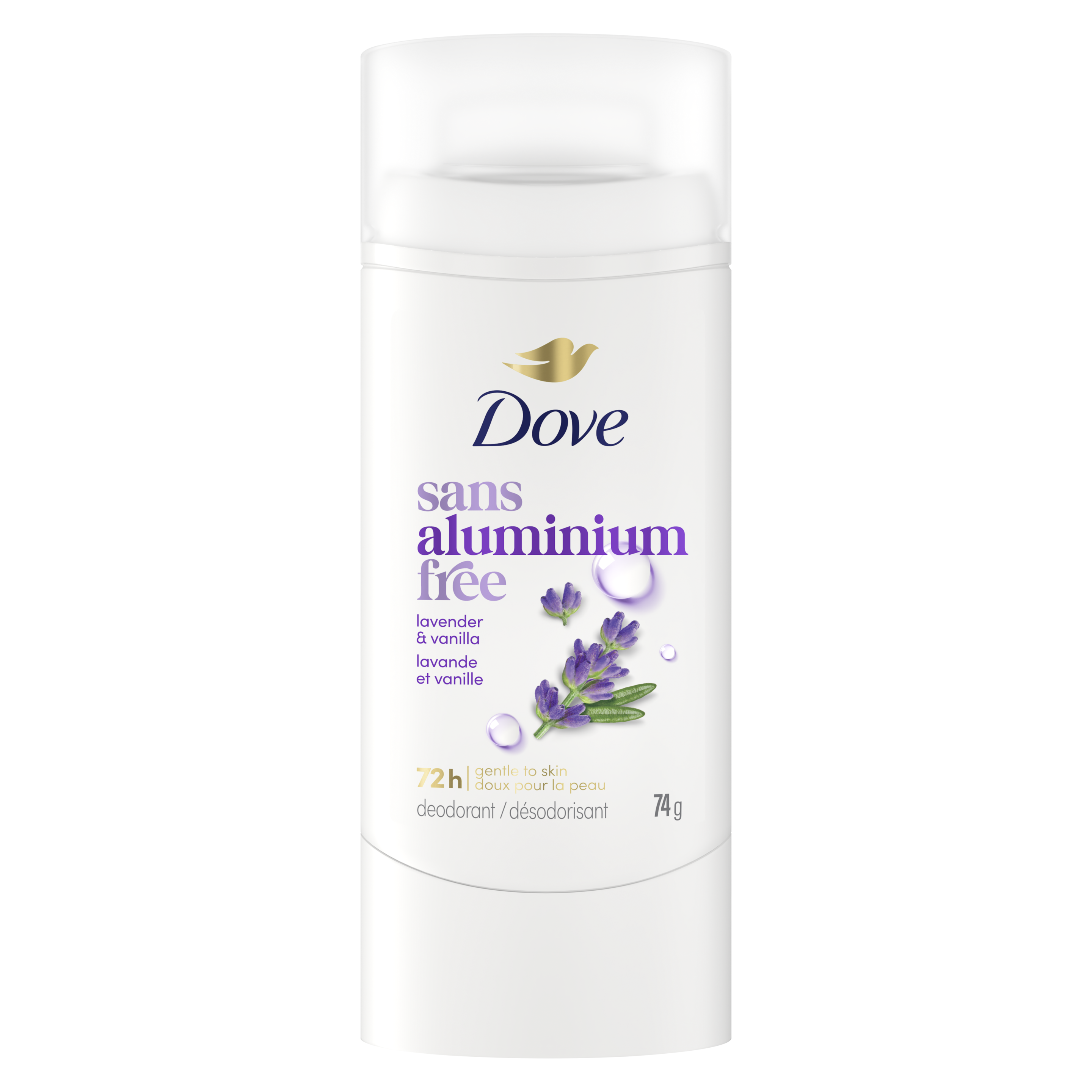 Désodorisant en baton sans aluminium parfum de lavande et vanille 74 g packshot