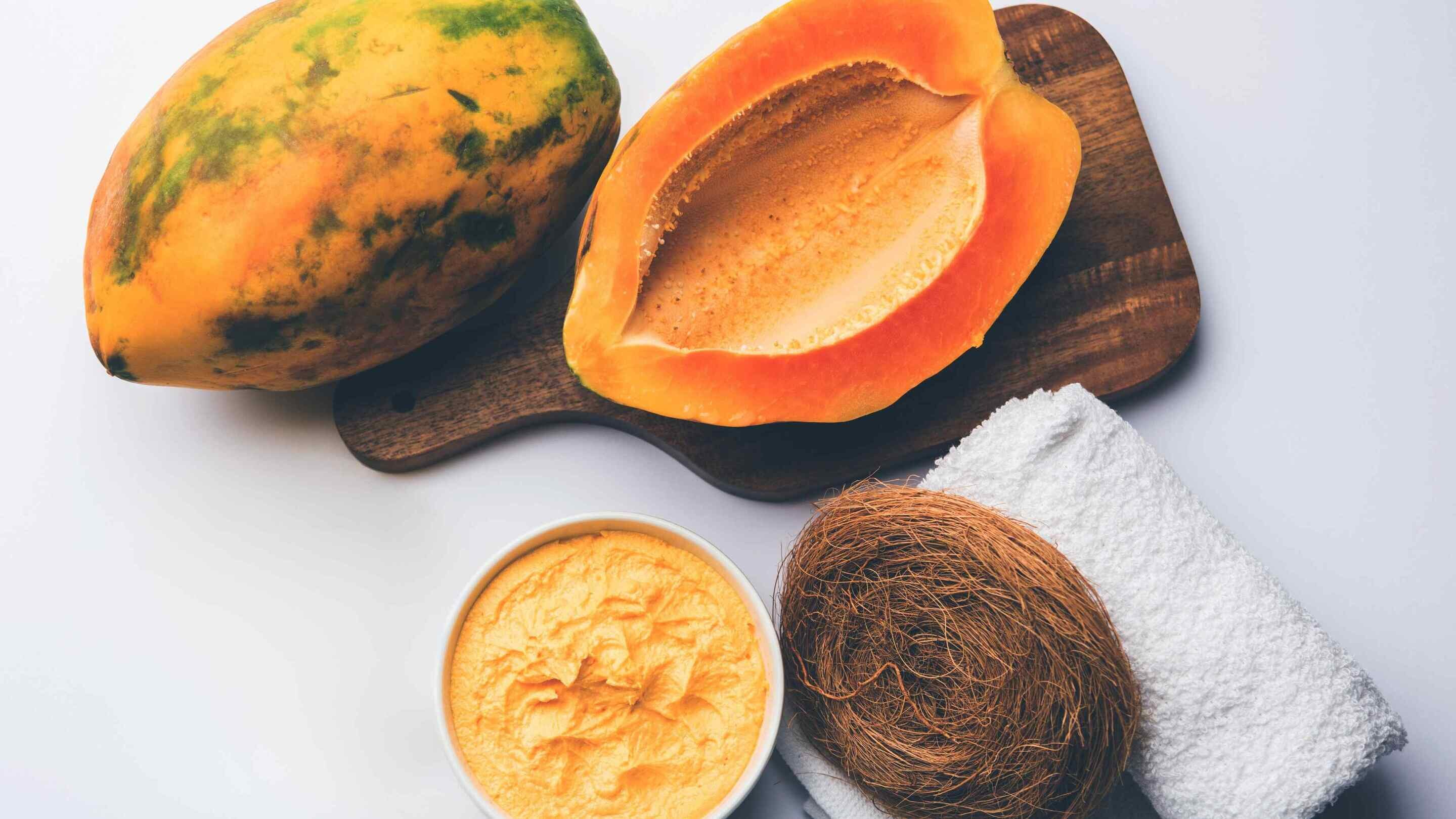 Papaya Enzyme Face Pack for Gentle Exfoliation &amp; Glow