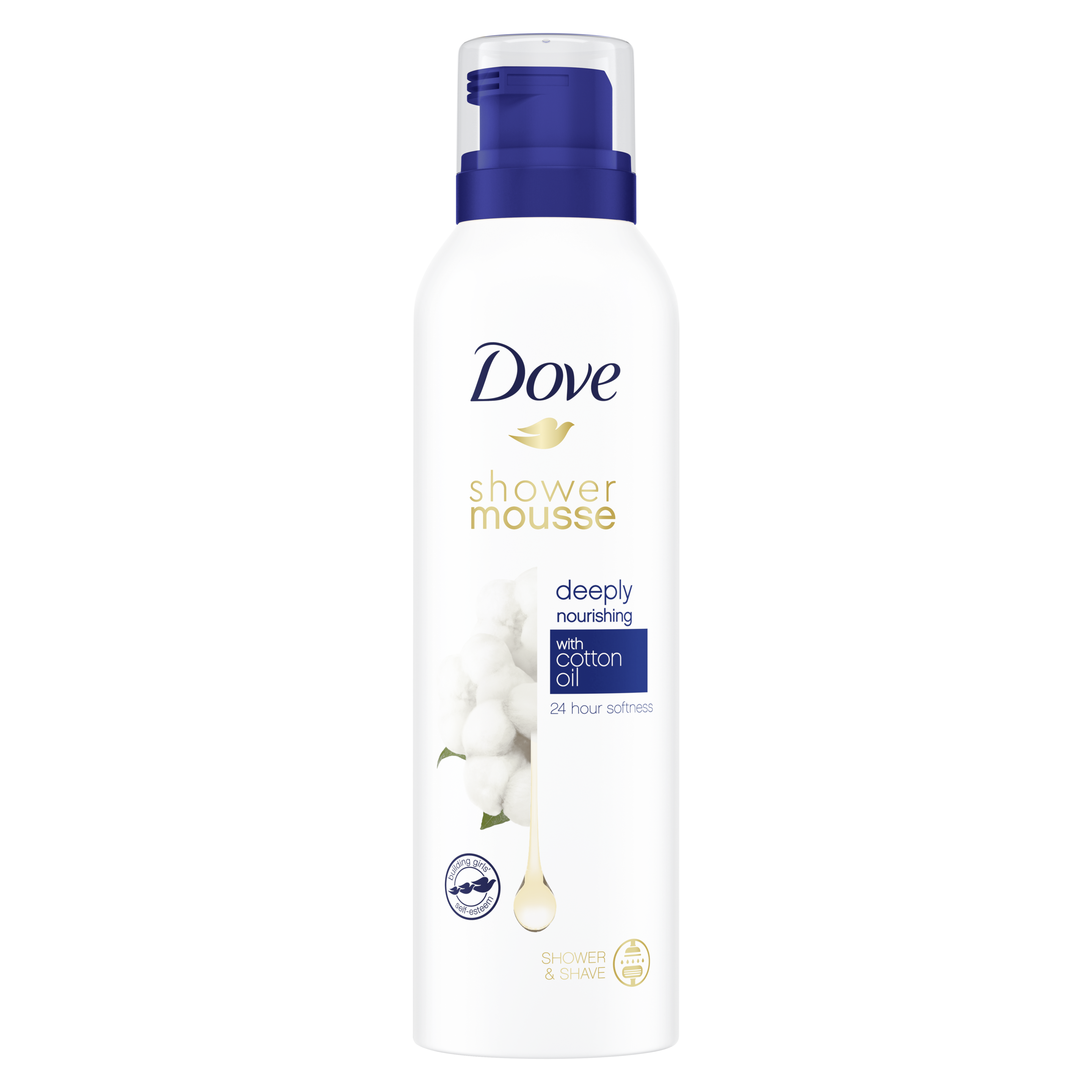 Dove Shower Mousse Cotton Oil 200ml packshot