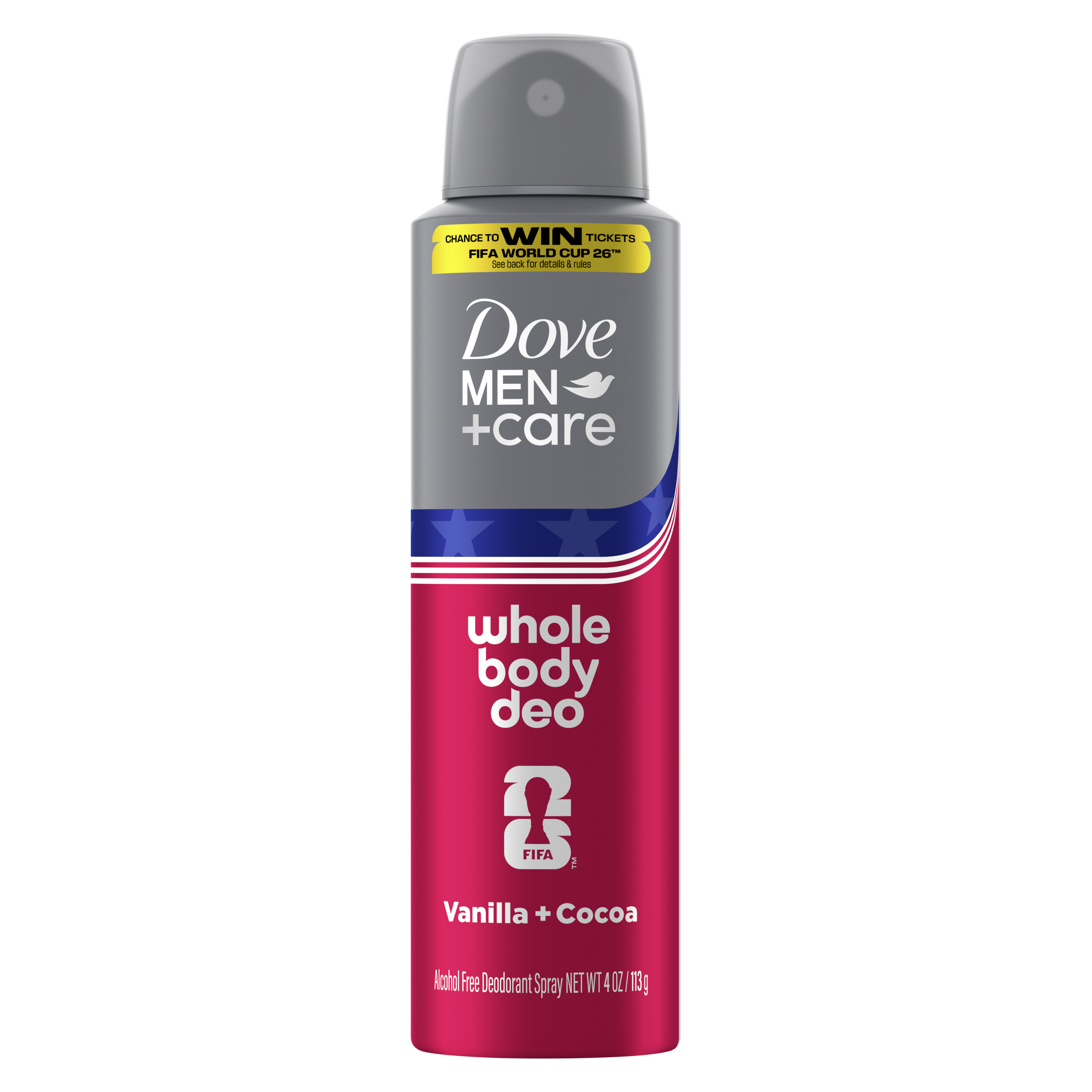 Dove Men+Care Vanilla + Cocoa Whole Body Deo