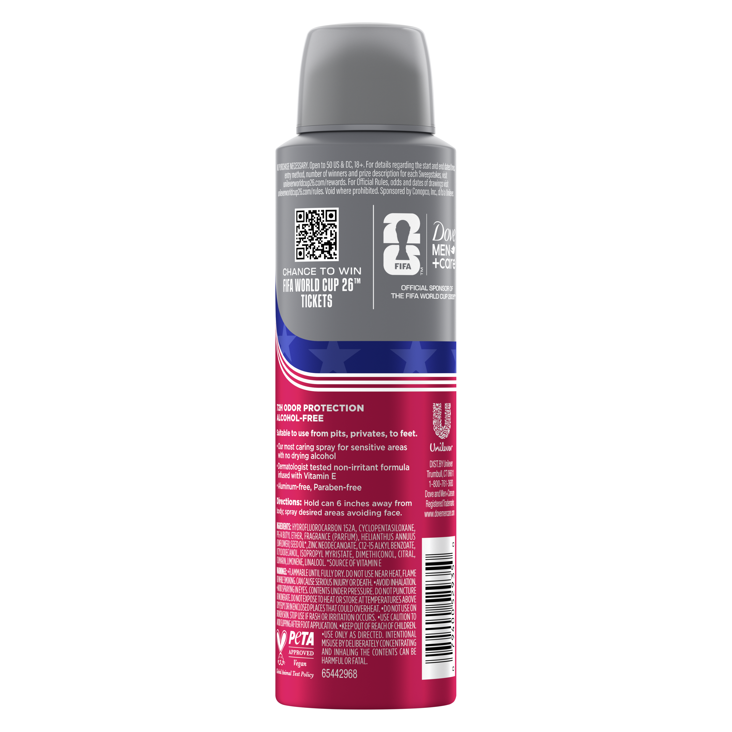 Dove Men+Care Vanilla + Cocoa Whole Body Deo