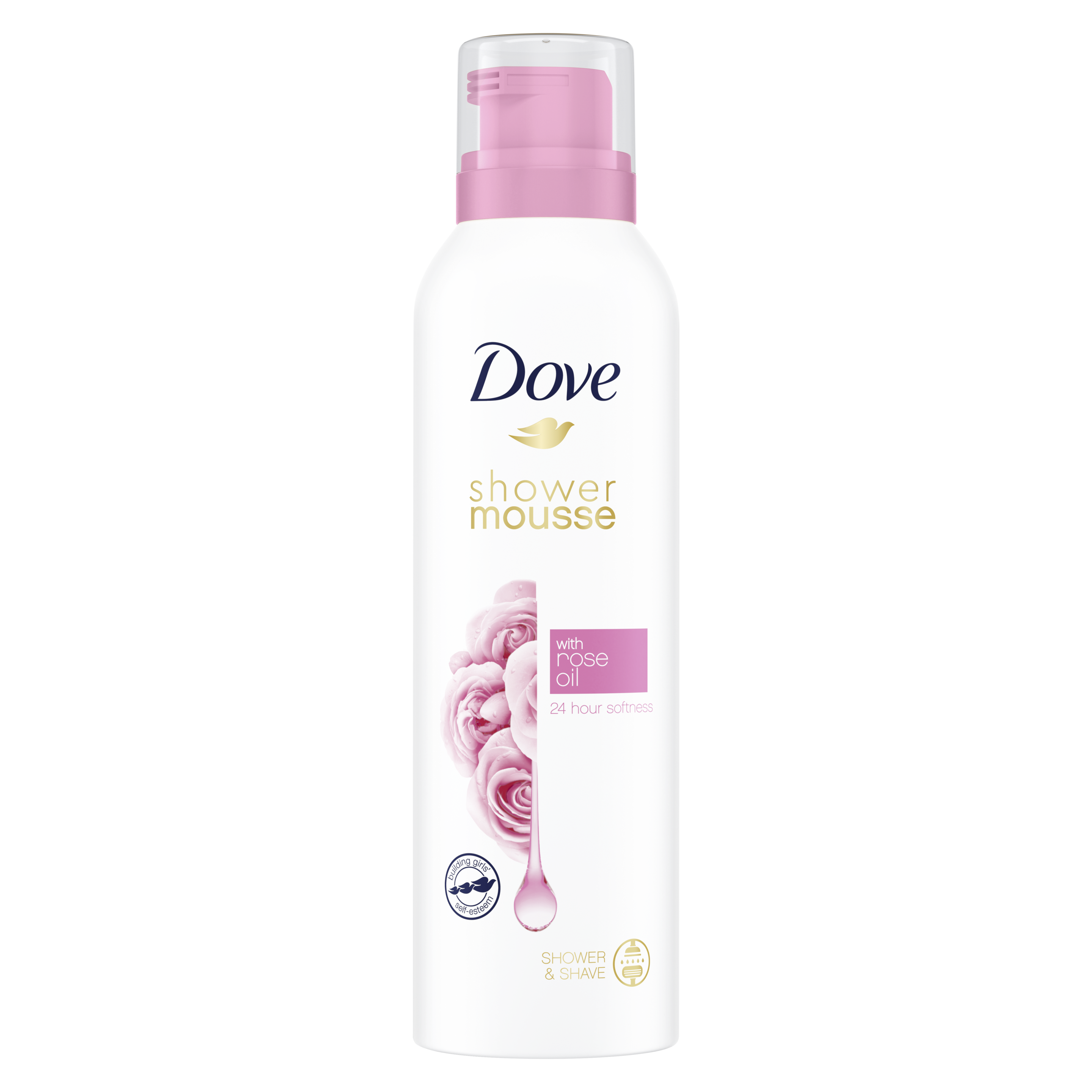 Dove Shower Mousse Rose Oil packshot