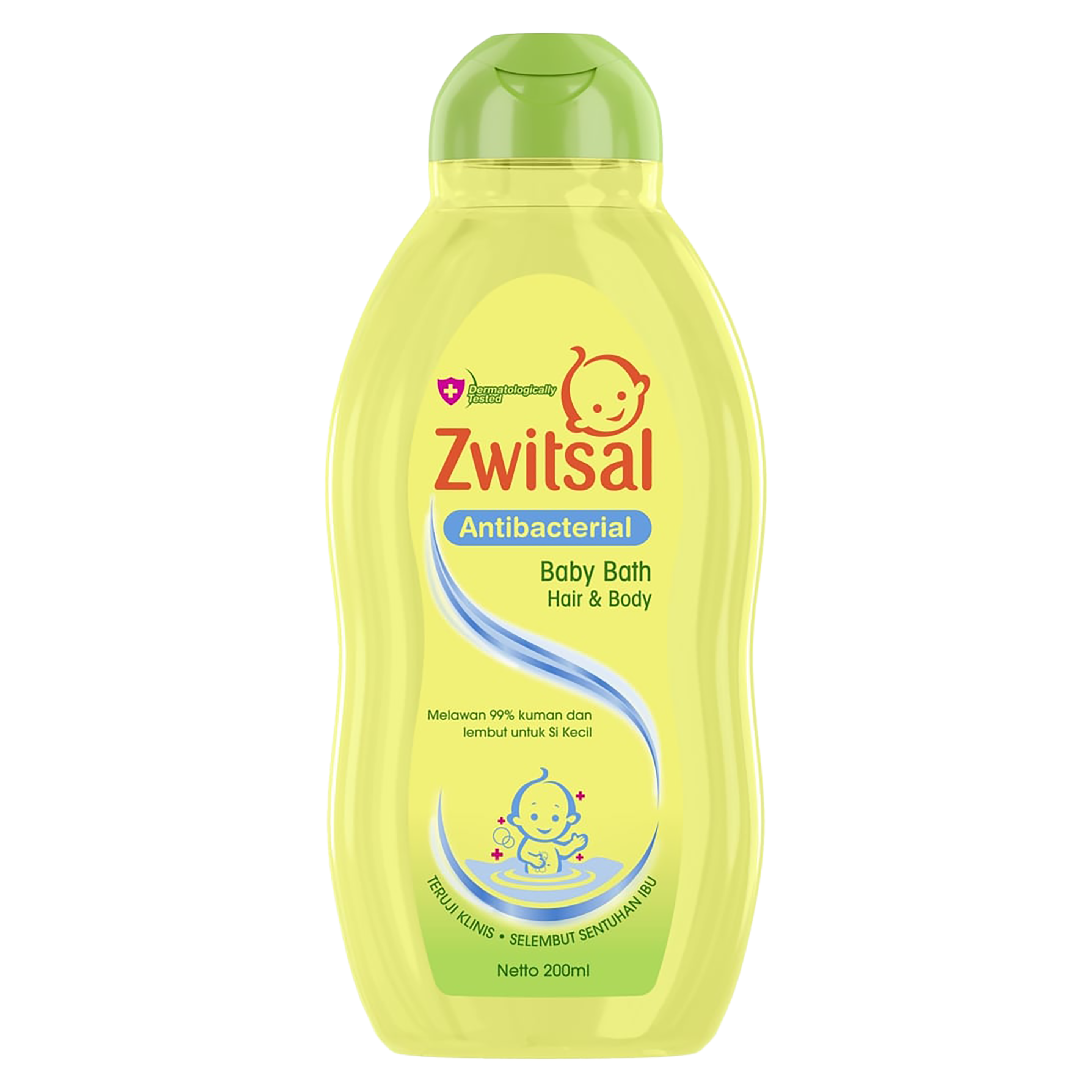 Zwitsal Baby Hair & Body Bath 2in1 Antibacterial 400mL