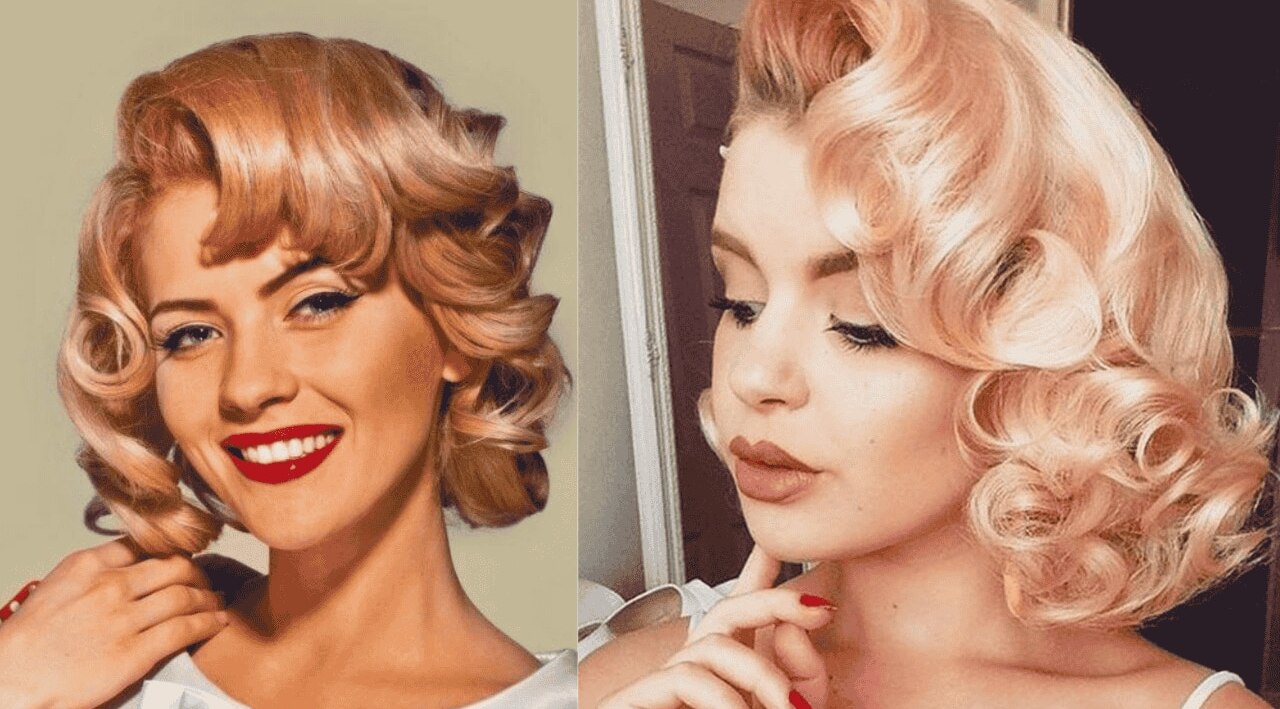Marilyn Monroe style for curly hair