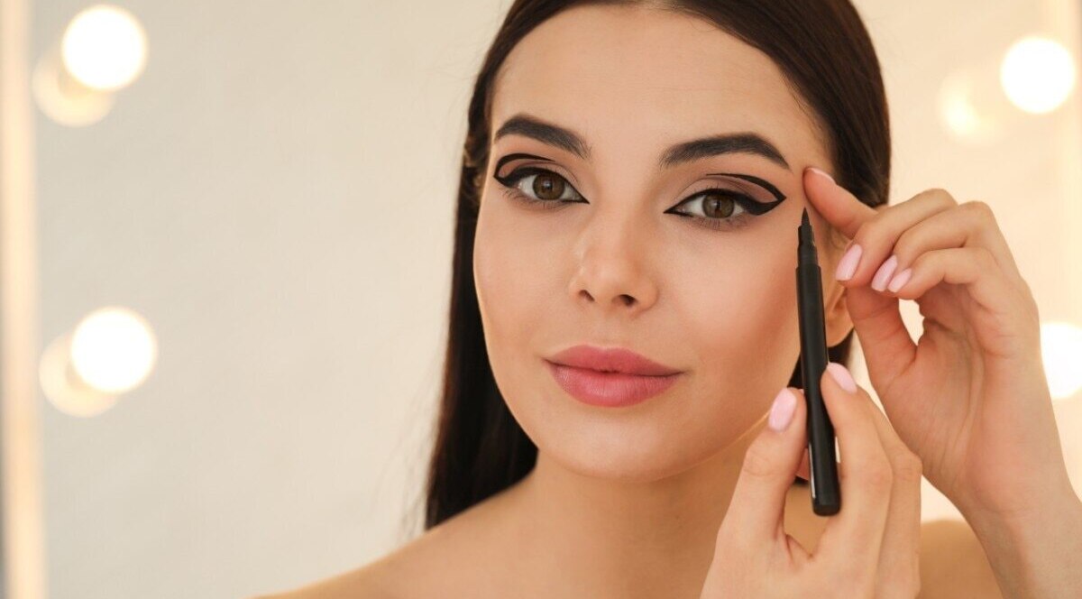7. Eye liner, kajal and mascara