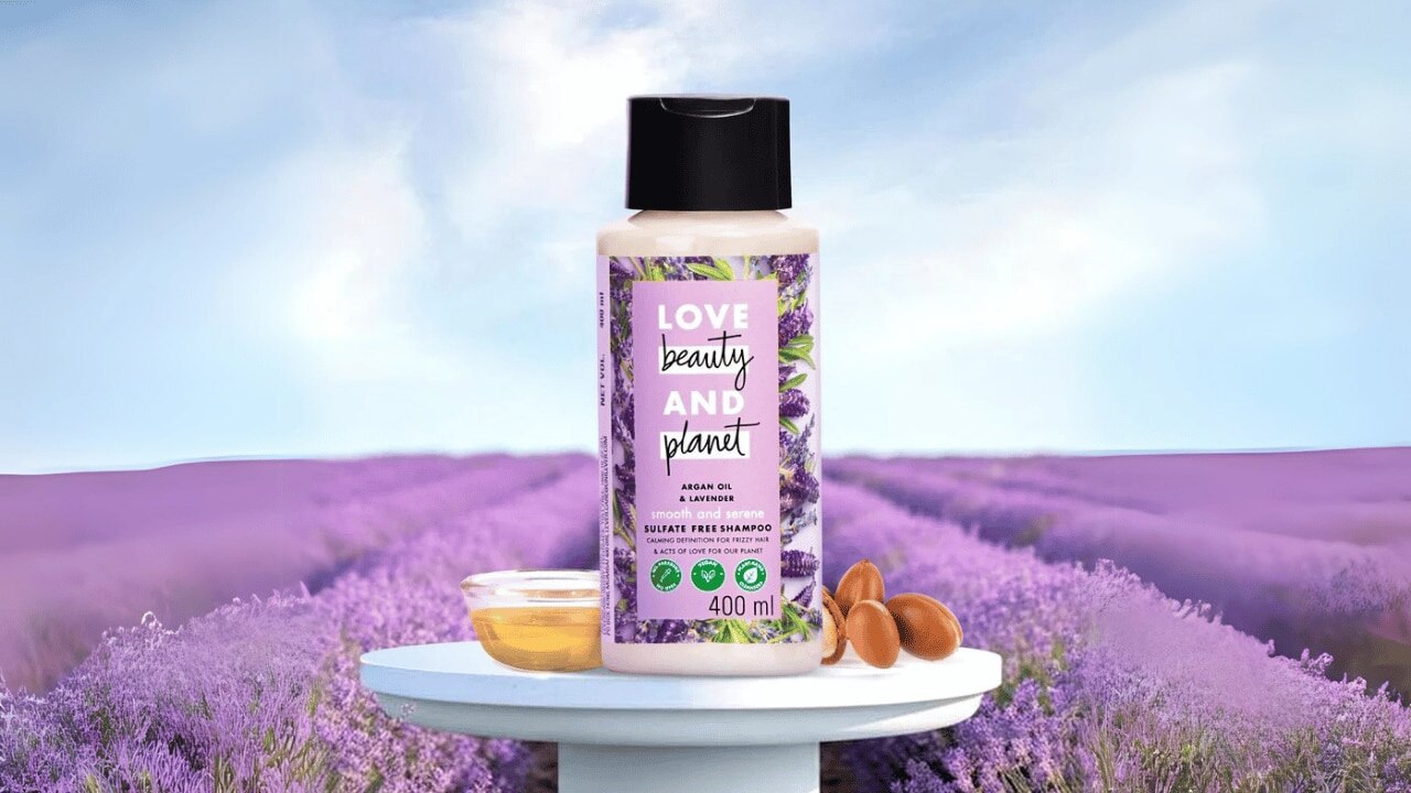Love Beauty &amp; Planet Natural Argan Oil &amp; Lavender Sulfate Free Anti-Frizz Shampoo