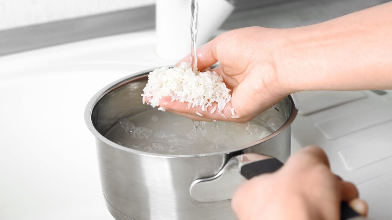 Rice water rinse