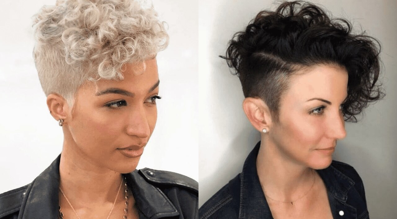 Shaved side for curly hair