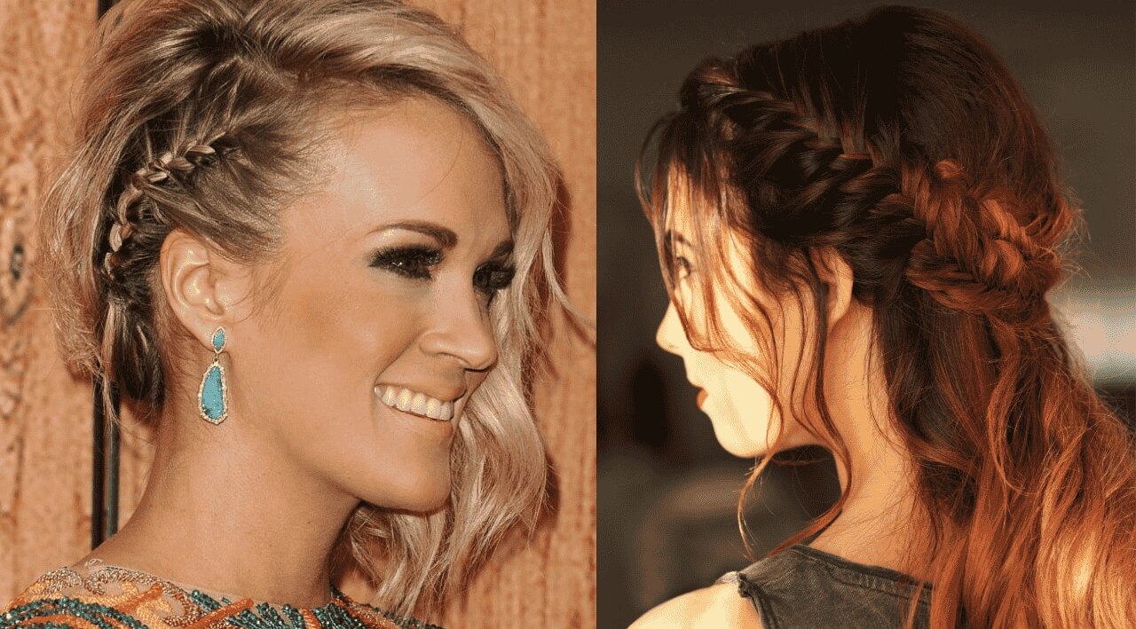 Side braid for curly hair