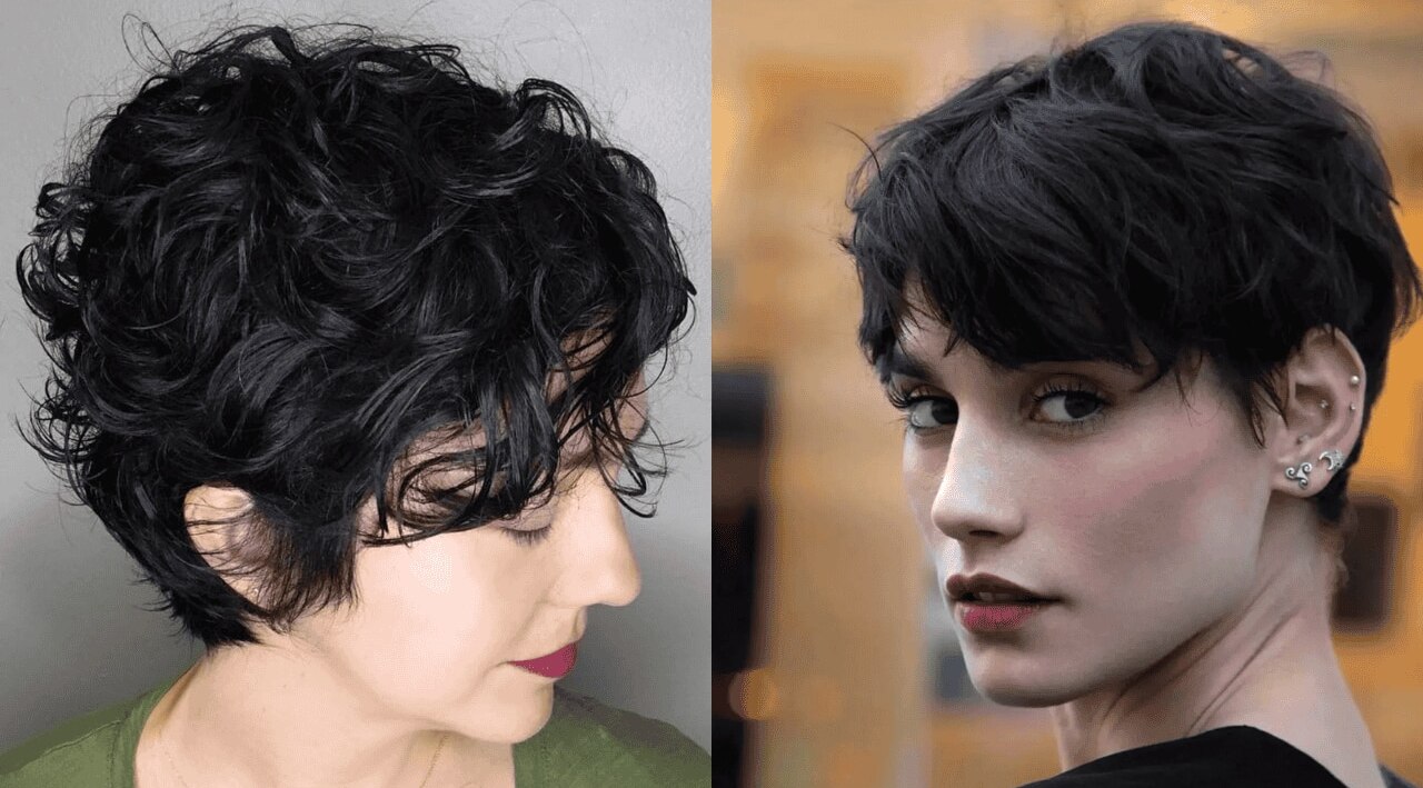 Wavy pixie for curly hair