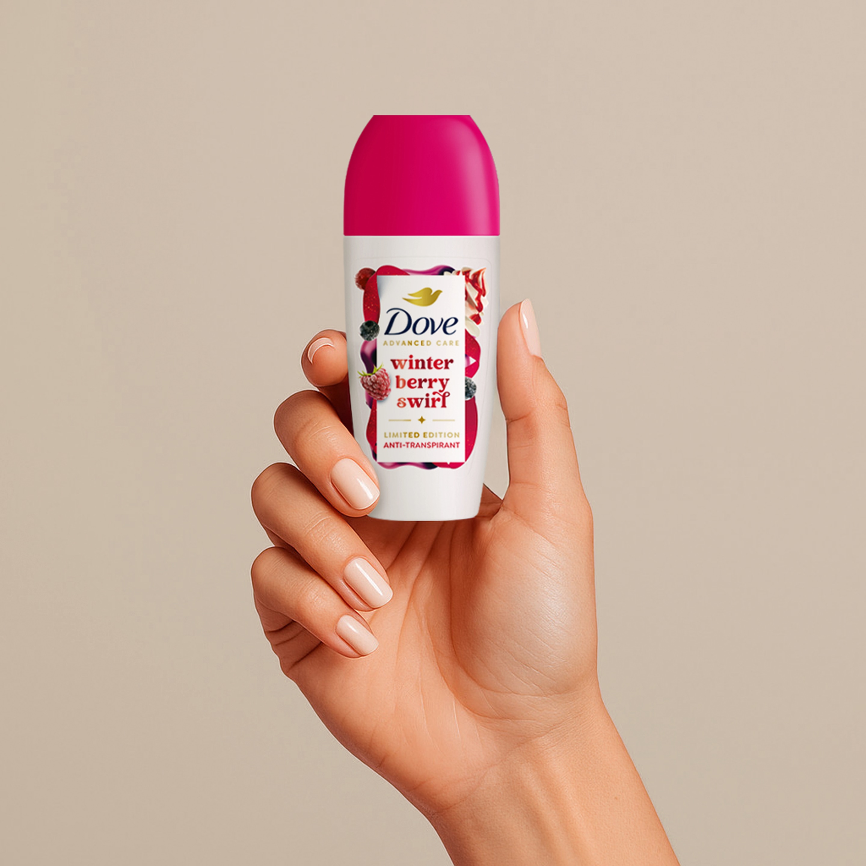 Dove Deo-Roll-On Antitranspirant Advanced Care Limited Edition Winterberry Swirl