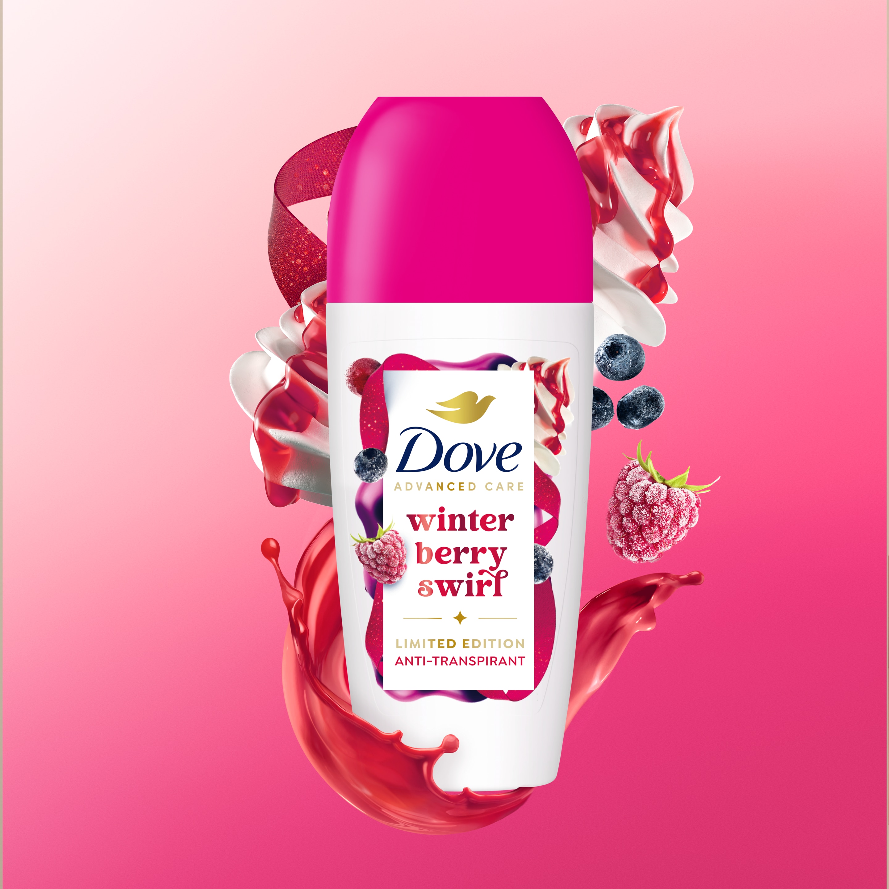 Dove Deo-Roll-On Antitranspirant Advanced Care Limited Edition Winterberry Swirl