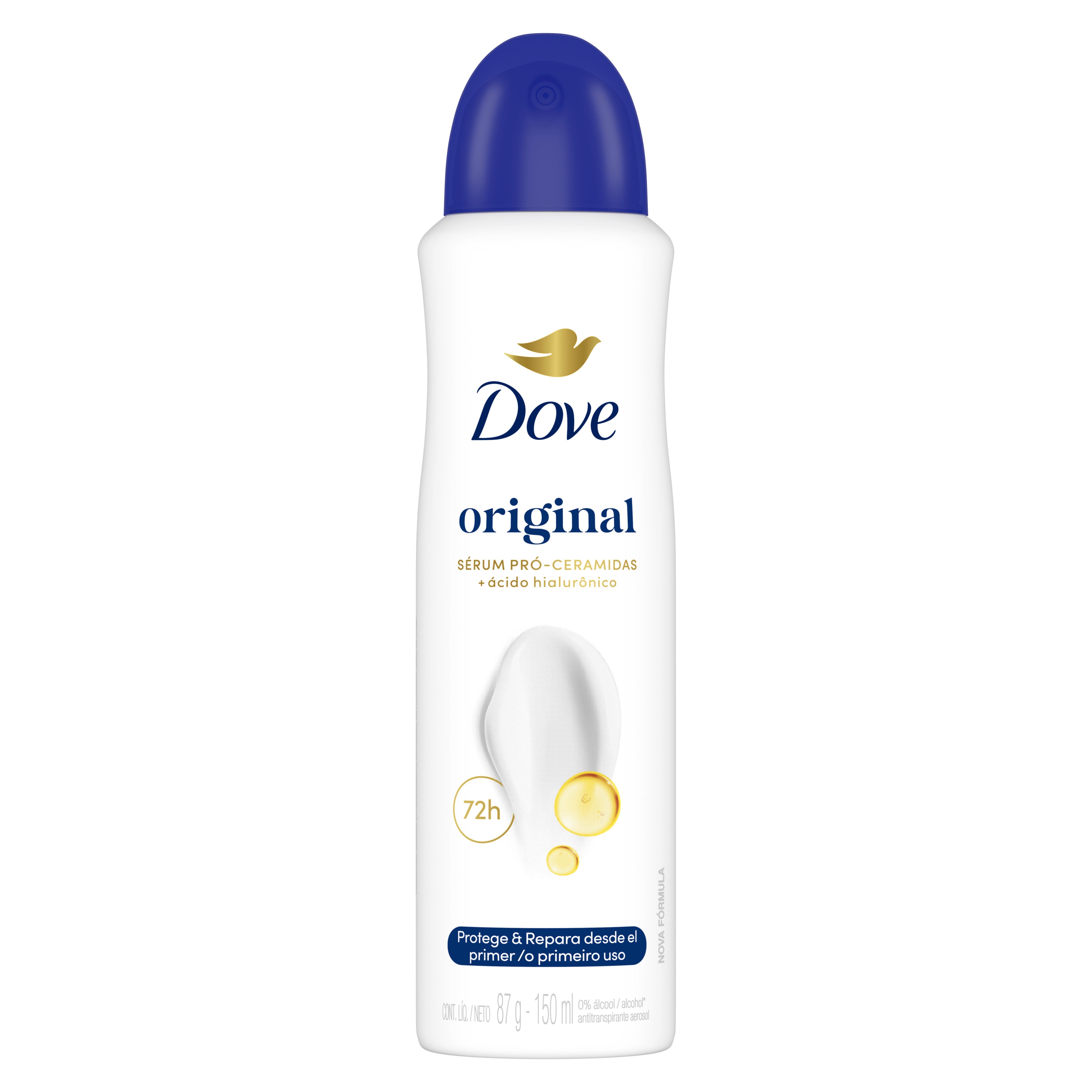 Antitranspirante Dove aerosol original 150ml para axilas humectadas