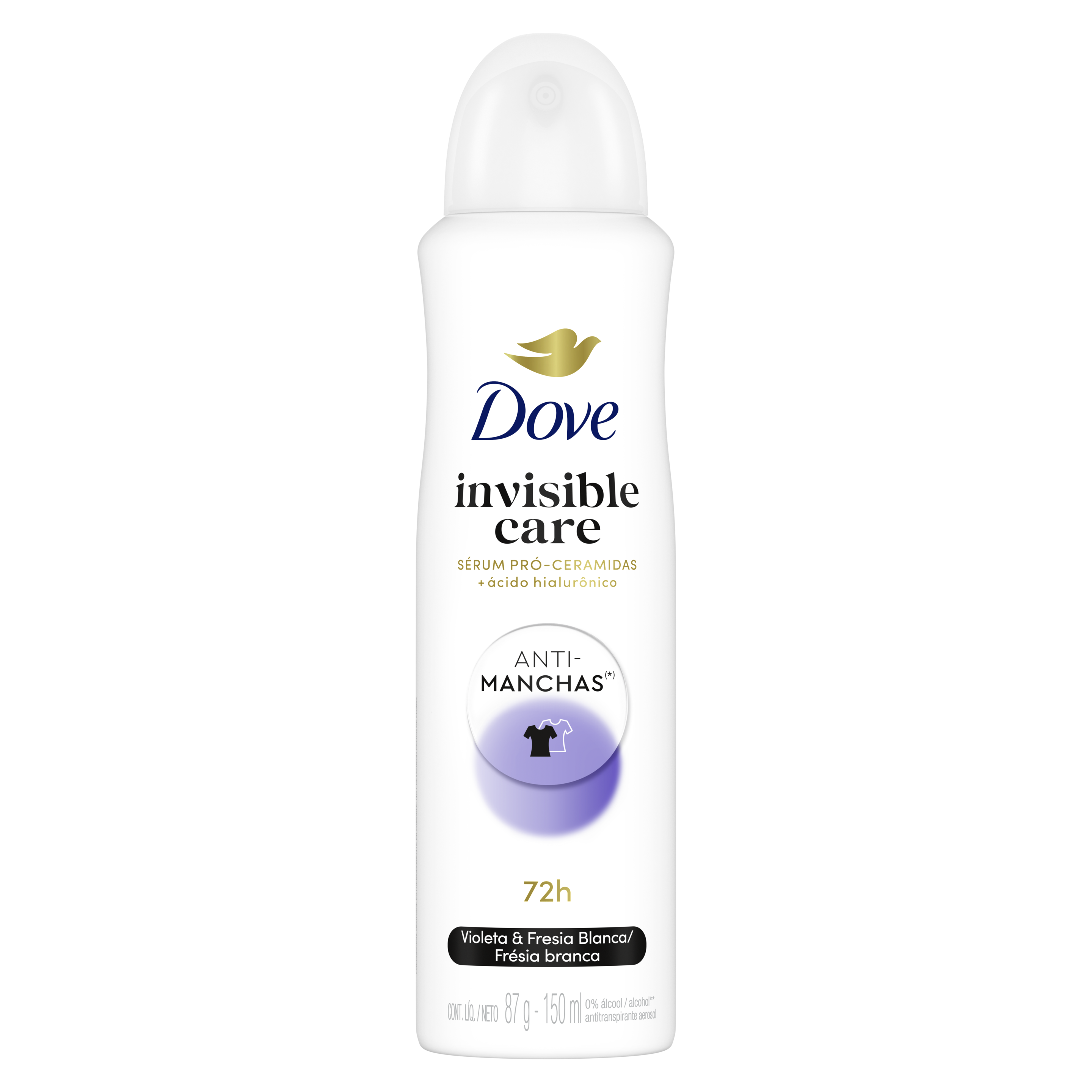 Envase de mujer desodorante dove en aerosol Invisible Dry  150ml