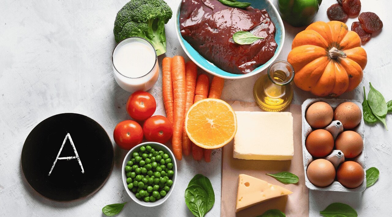 Vitamin A in foods