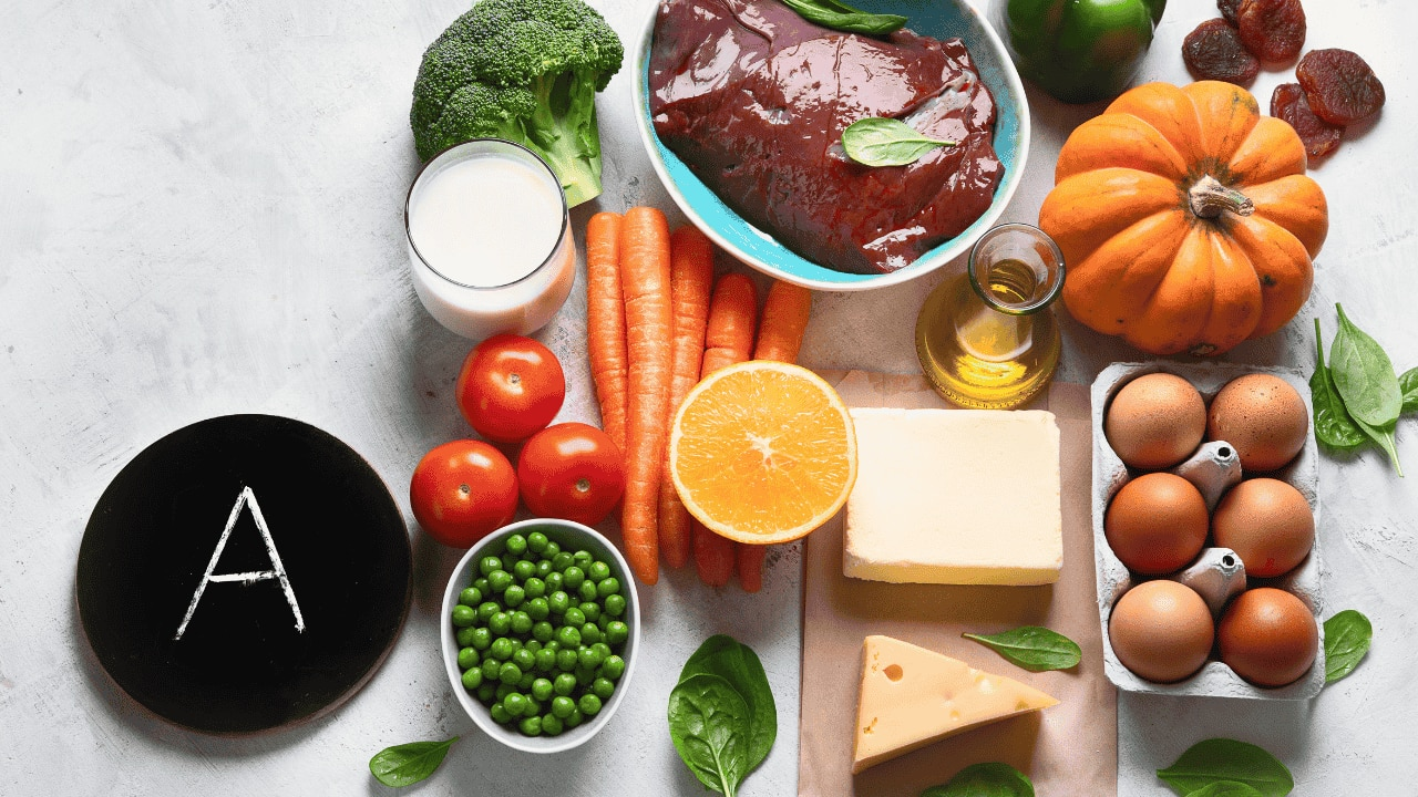 Vitamin A in foods