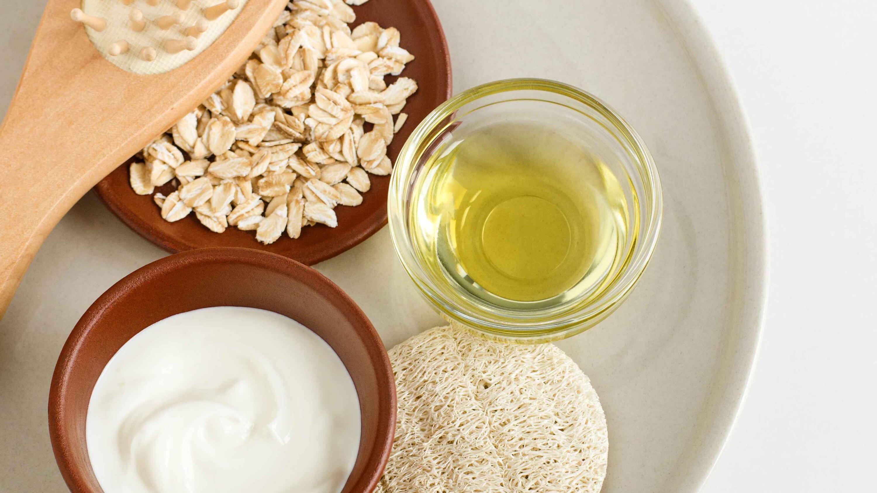 Buttermilk + oatmeal + olive oil face mask