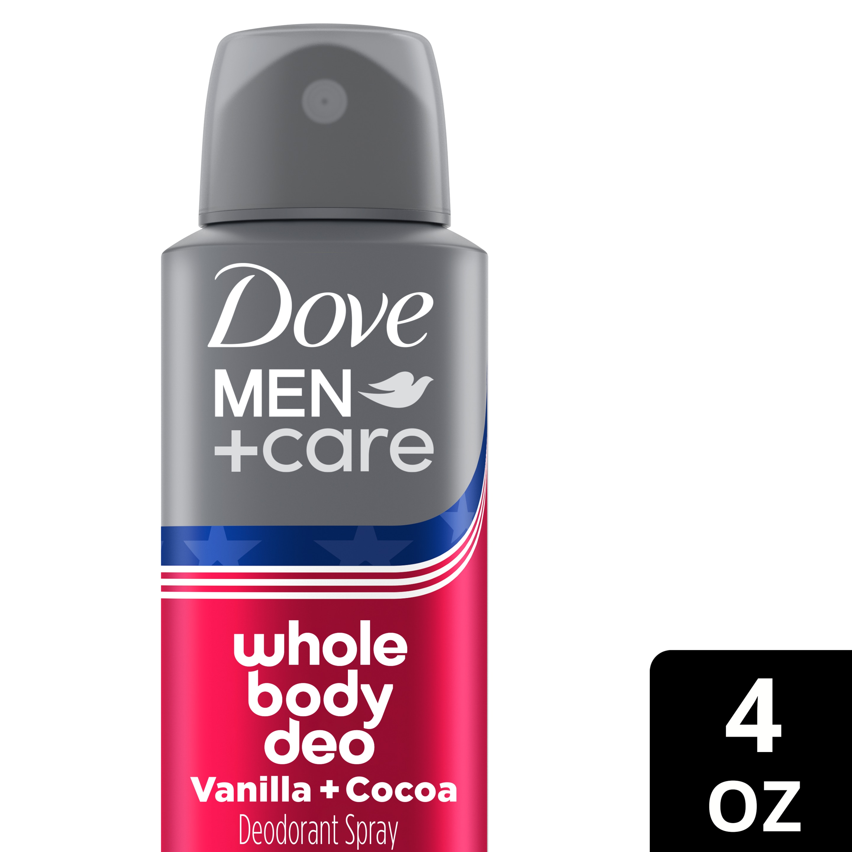 Men+Care Vanilla + Cocoa Whole Body Deo 4 oz packshot