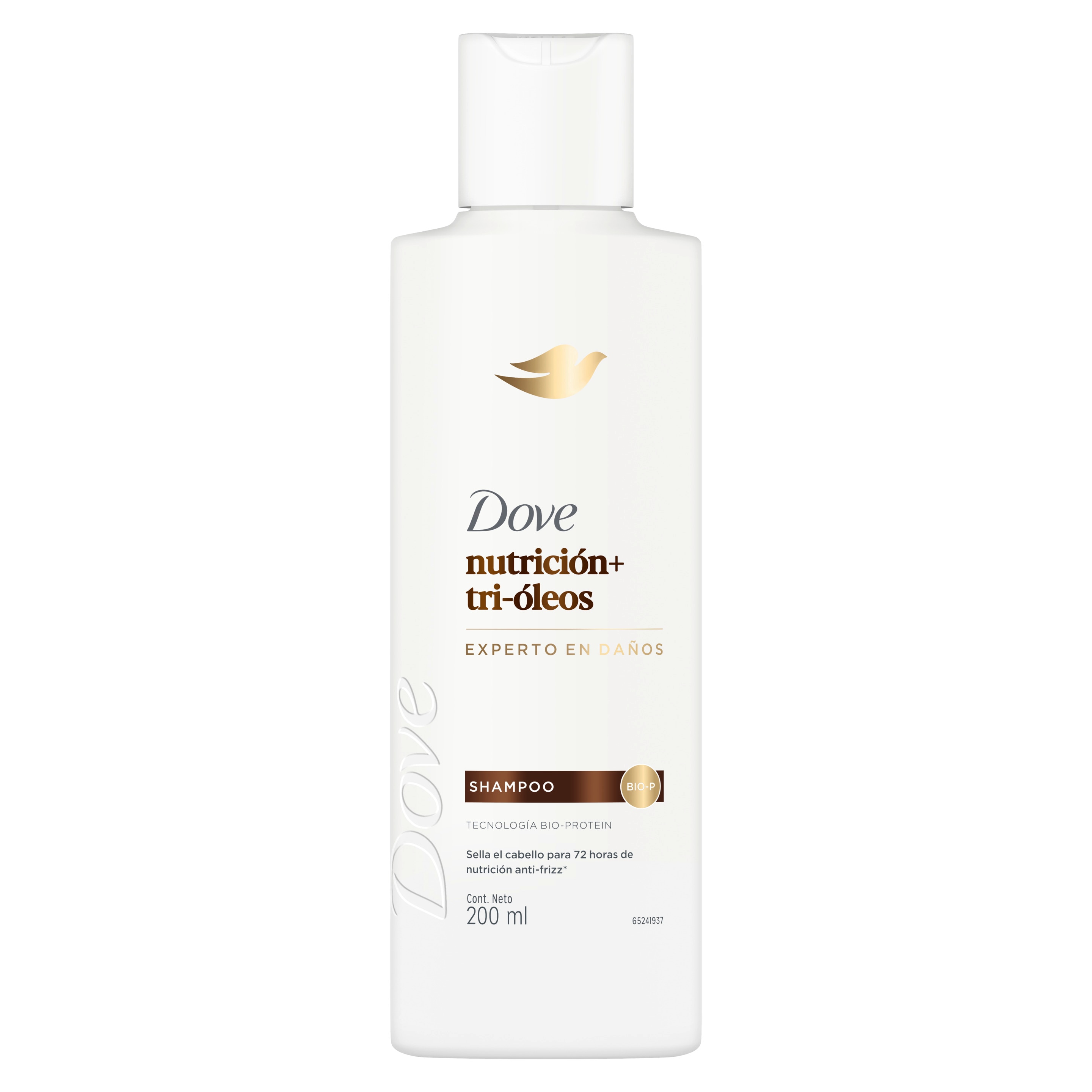 Dove óleo nutrición shampoo de 200ml. packshot
