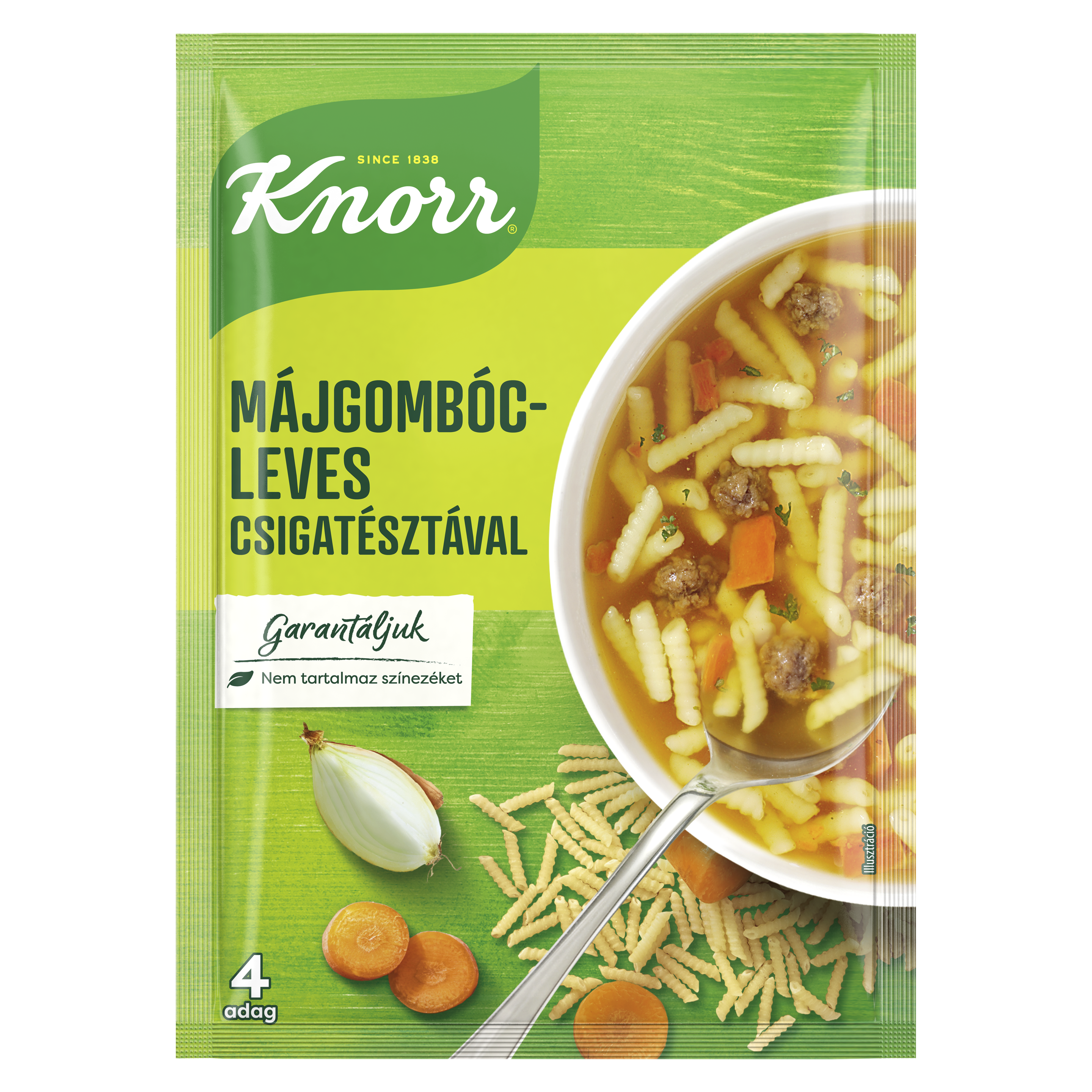 Knorr Májgombócleves csigatésztával