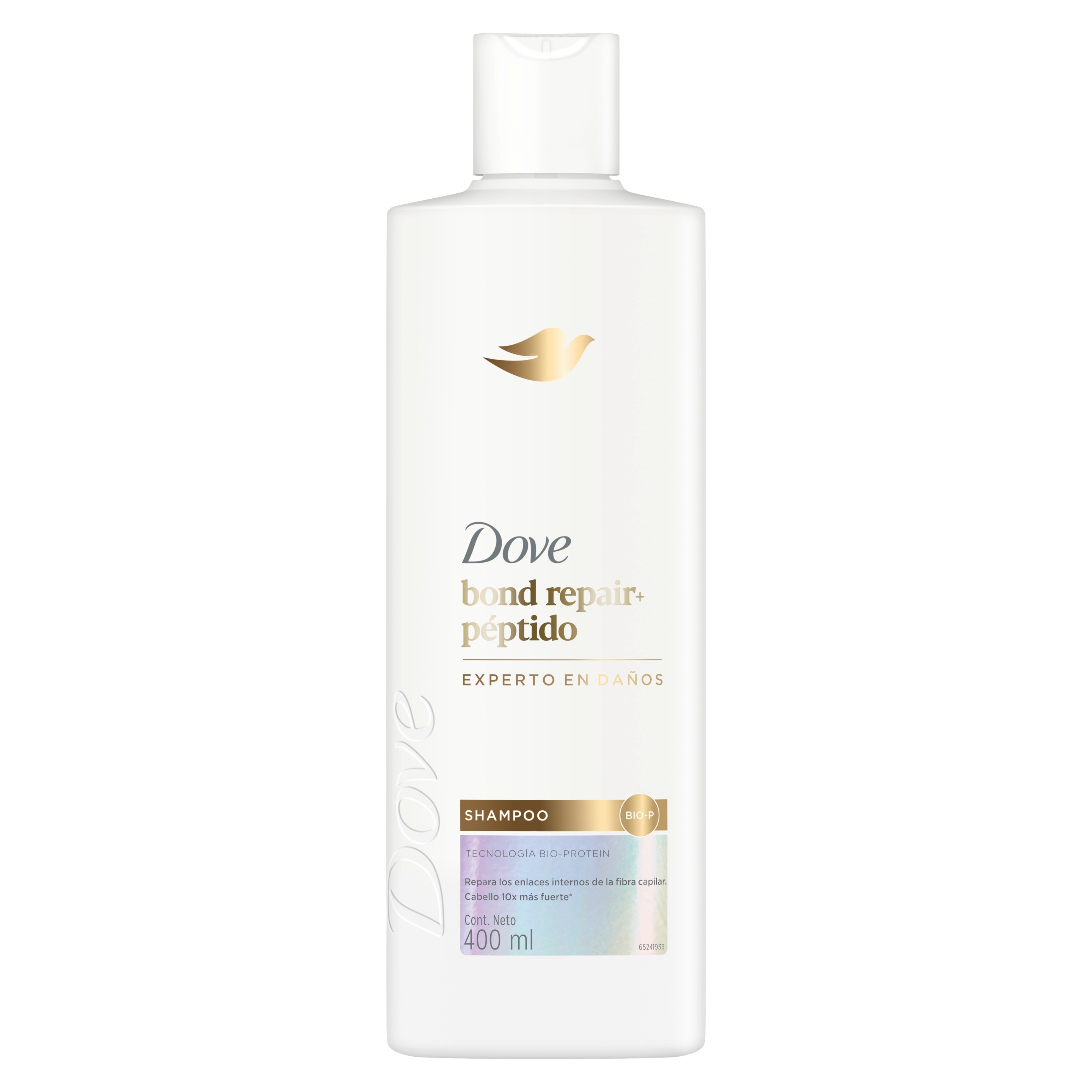 Producto shampoo Dove bond intense repair que cuida tu pelo y le da brillo. packshot