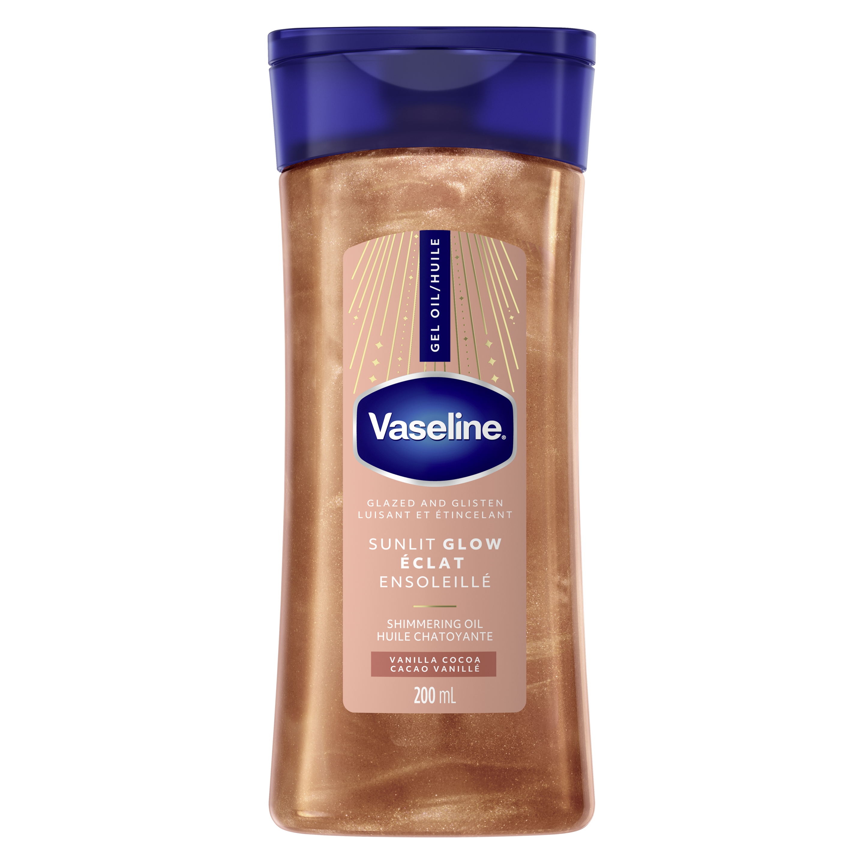 Vaseline® Sunlit Glow Shimmer Gel Oil front of pack packshot