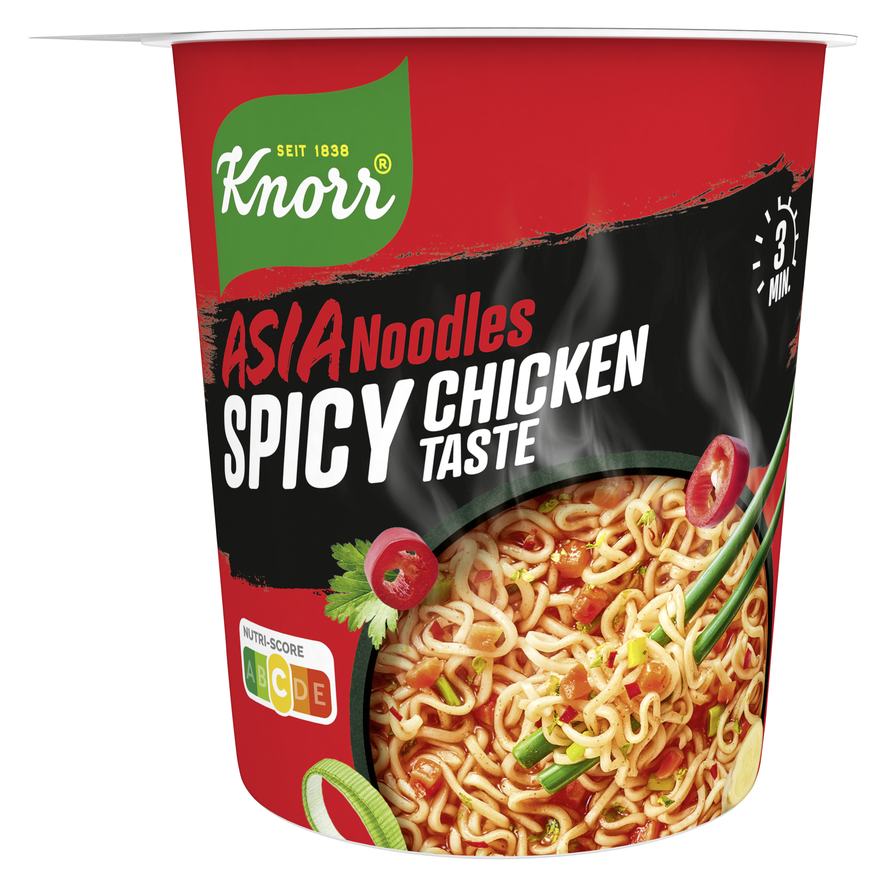 Knorr Asia Noodles Spicy Chicken Taste Becher 1 Portion packshot