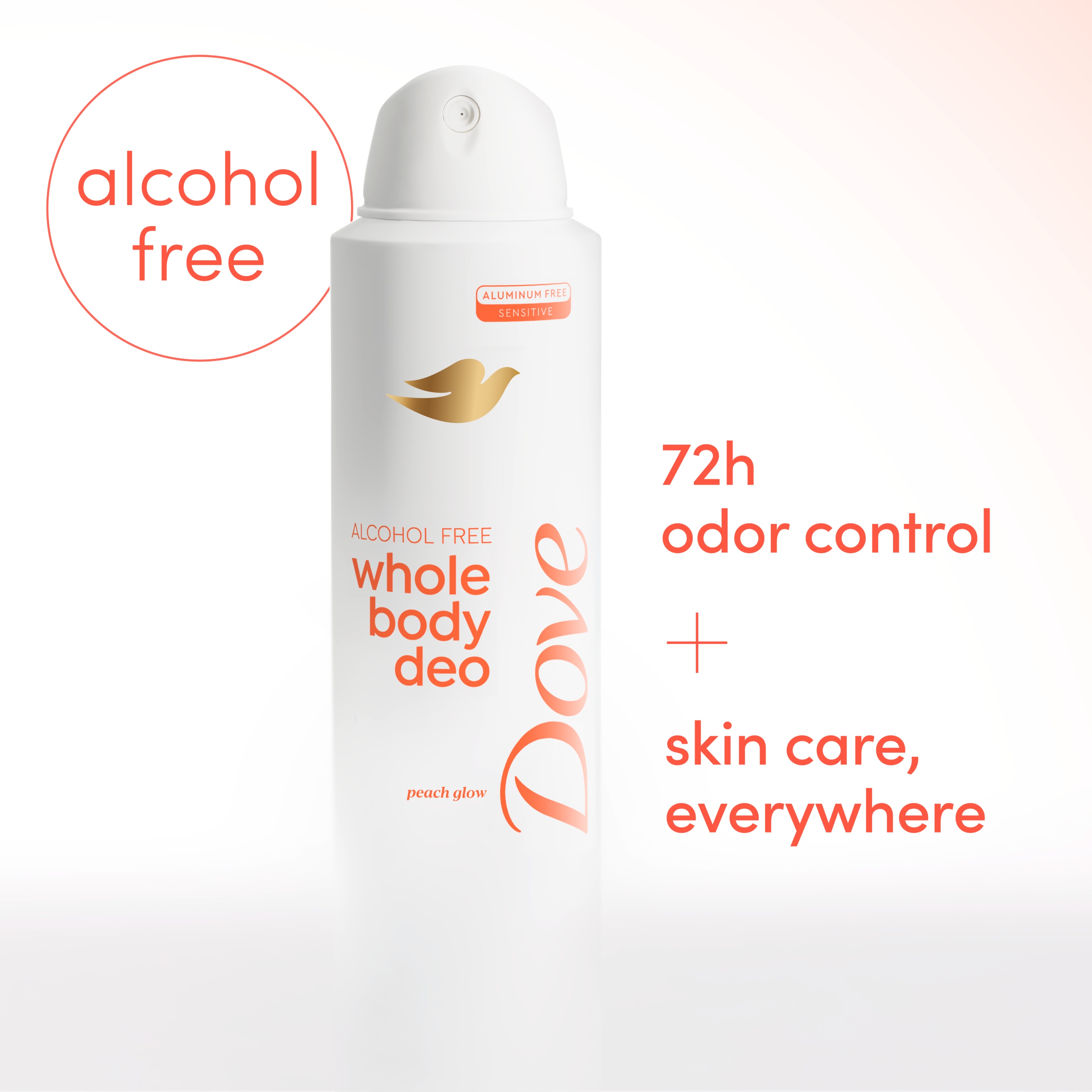 Dove Peach Glow Alcohol-Free Whole Body Deodorant Spray packshot