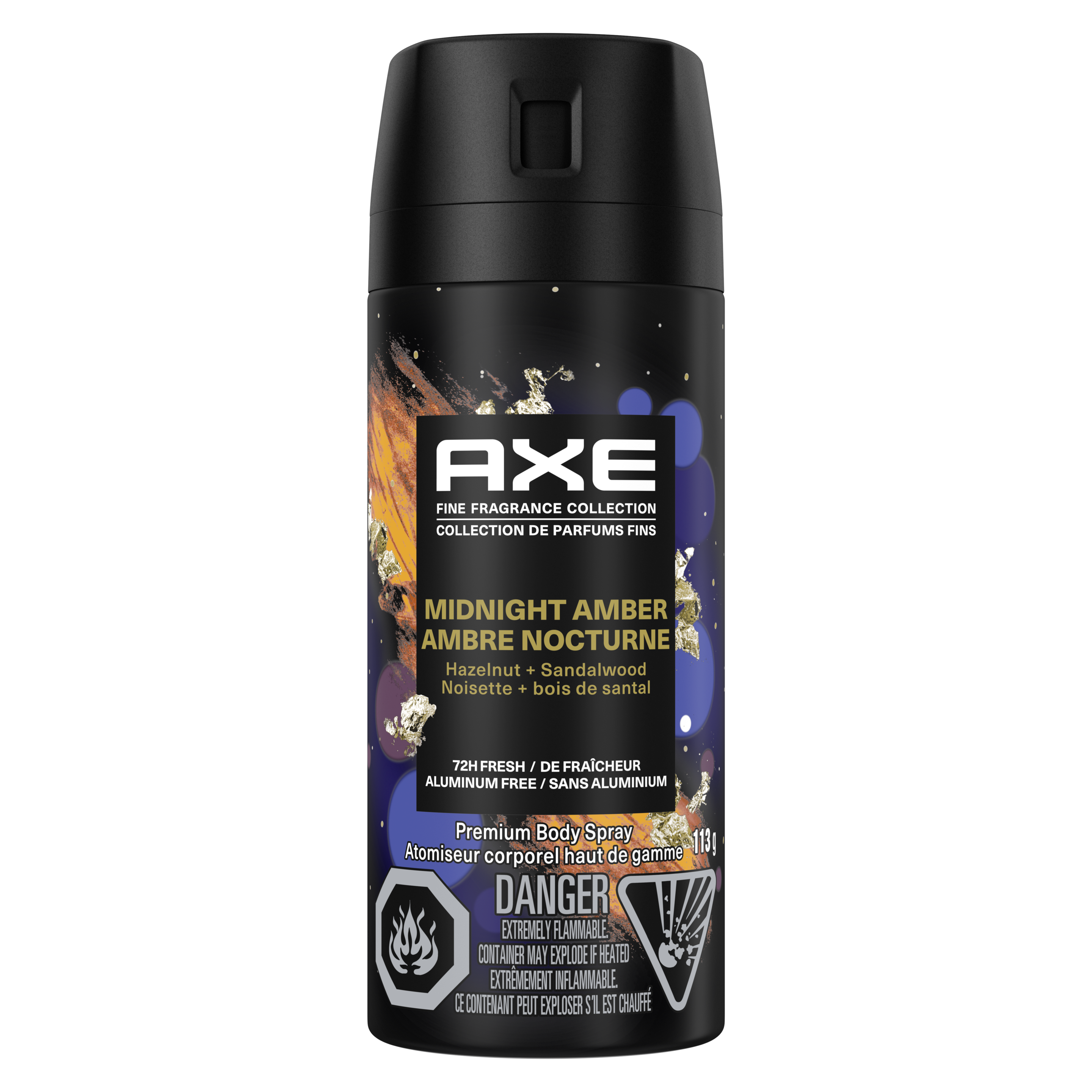 Atomiseur corporel Ambre de la Collection de parfums fins Axe packshot