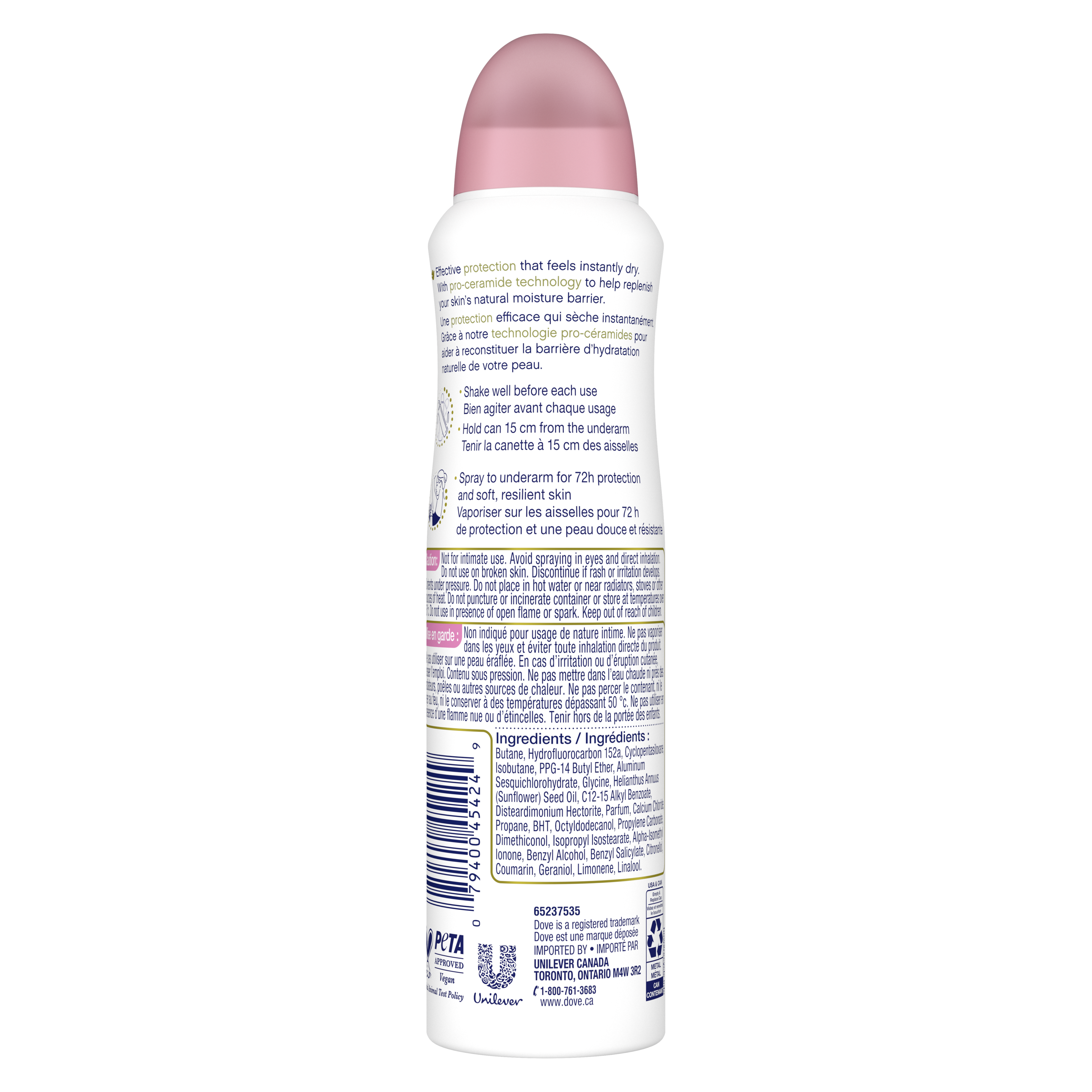 Powder Soft Dry Spray Antiperspirant 107g Back
