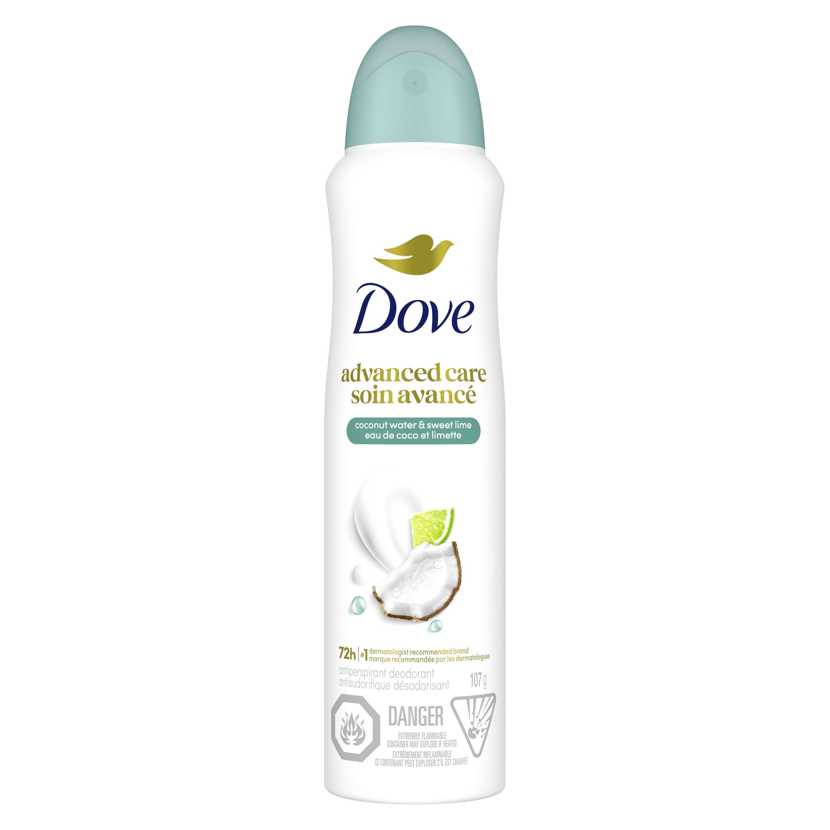 Advanced Care Dry Spray Antiperspirant Coconut Water & Sweet Lime Scent packshot