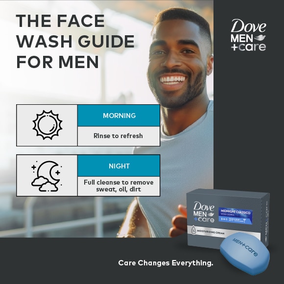 How often should men wash their face