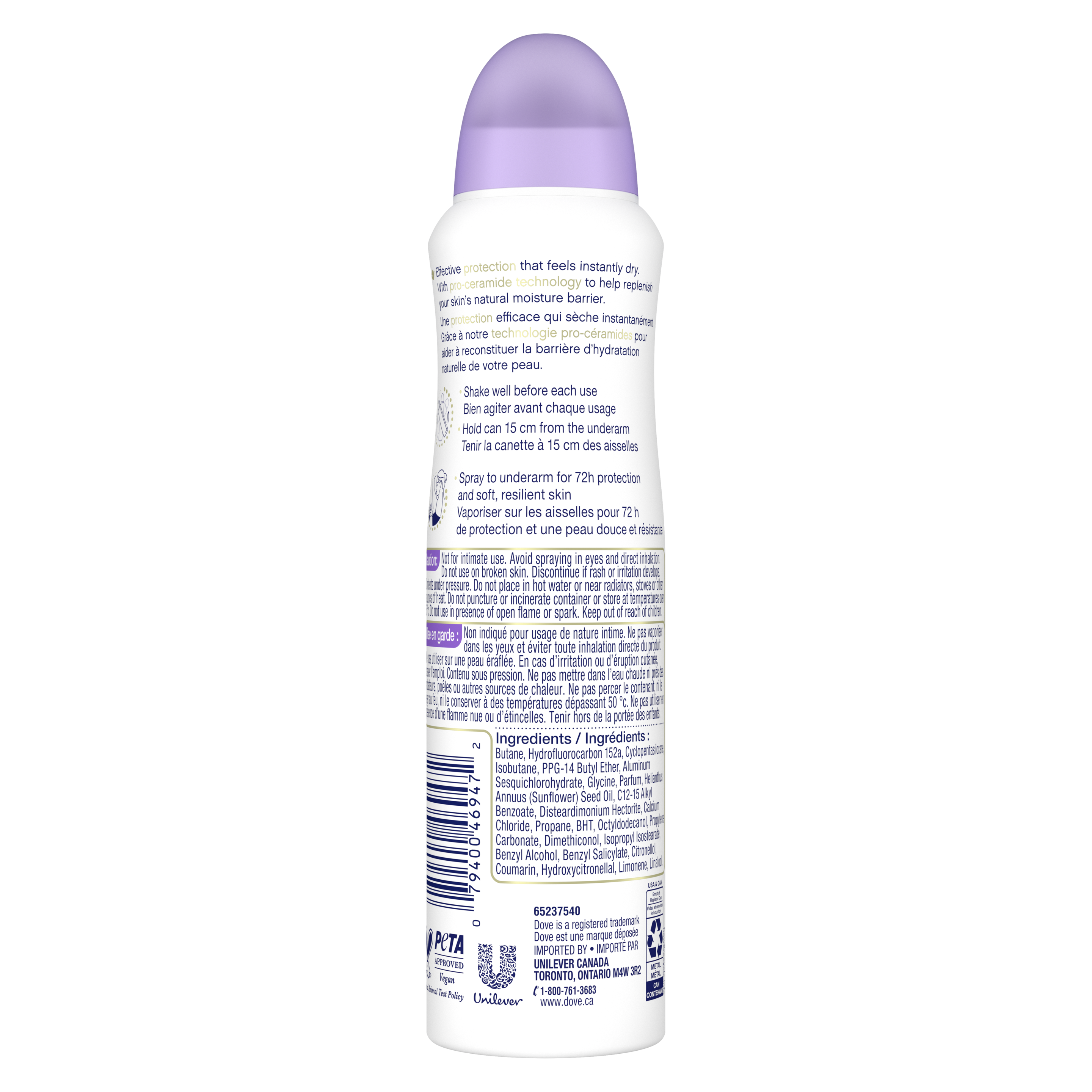 Antisudorifique en vaporisateur à sec nourishing secrets parfum de lavande