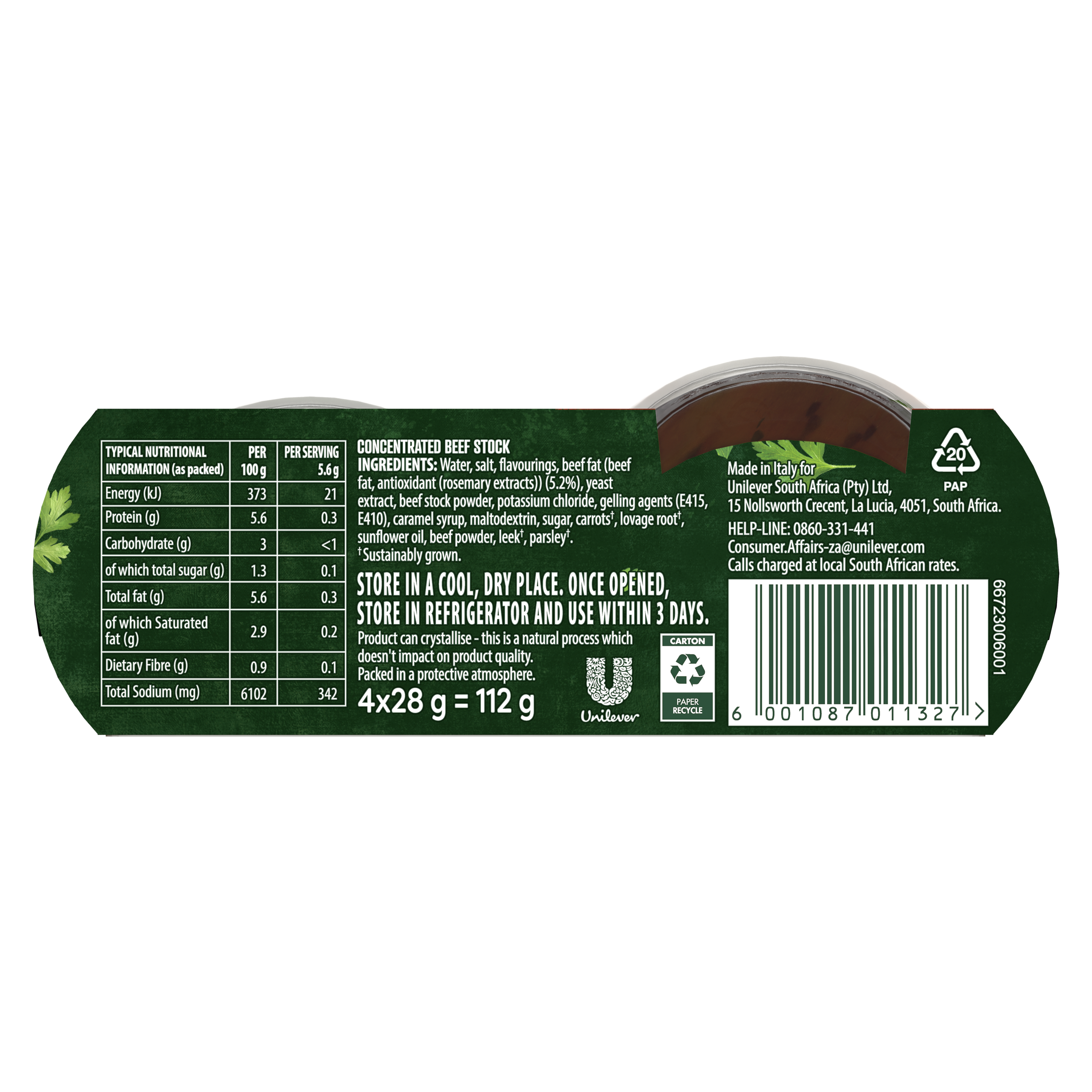 Knorr Beef Stock Pot 28g