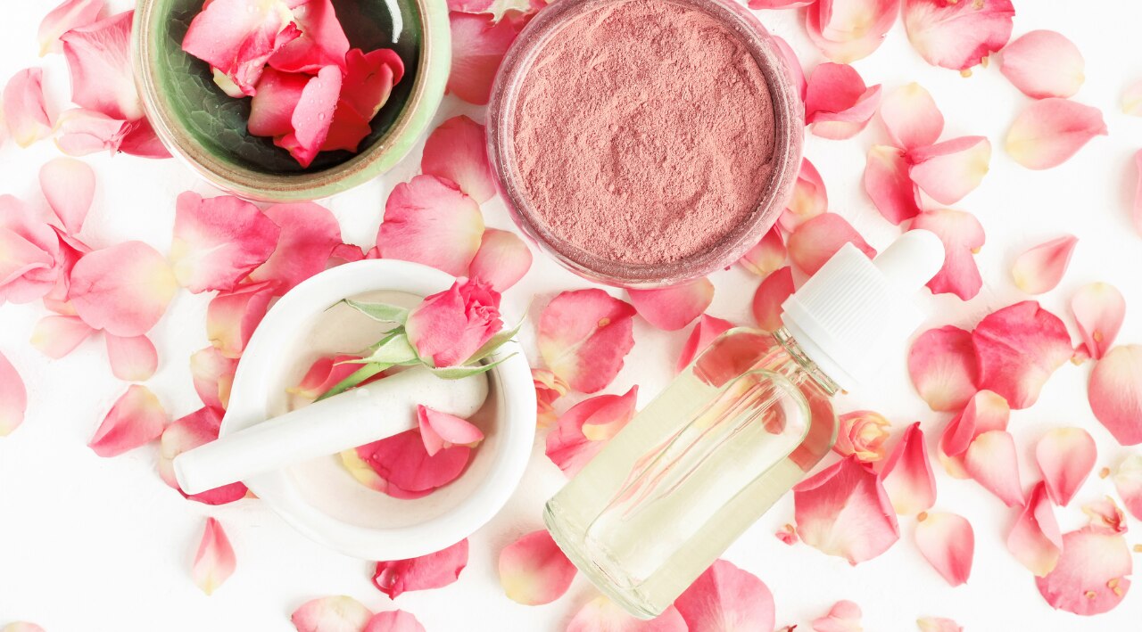 1. Glycerin + Rose Water Toner