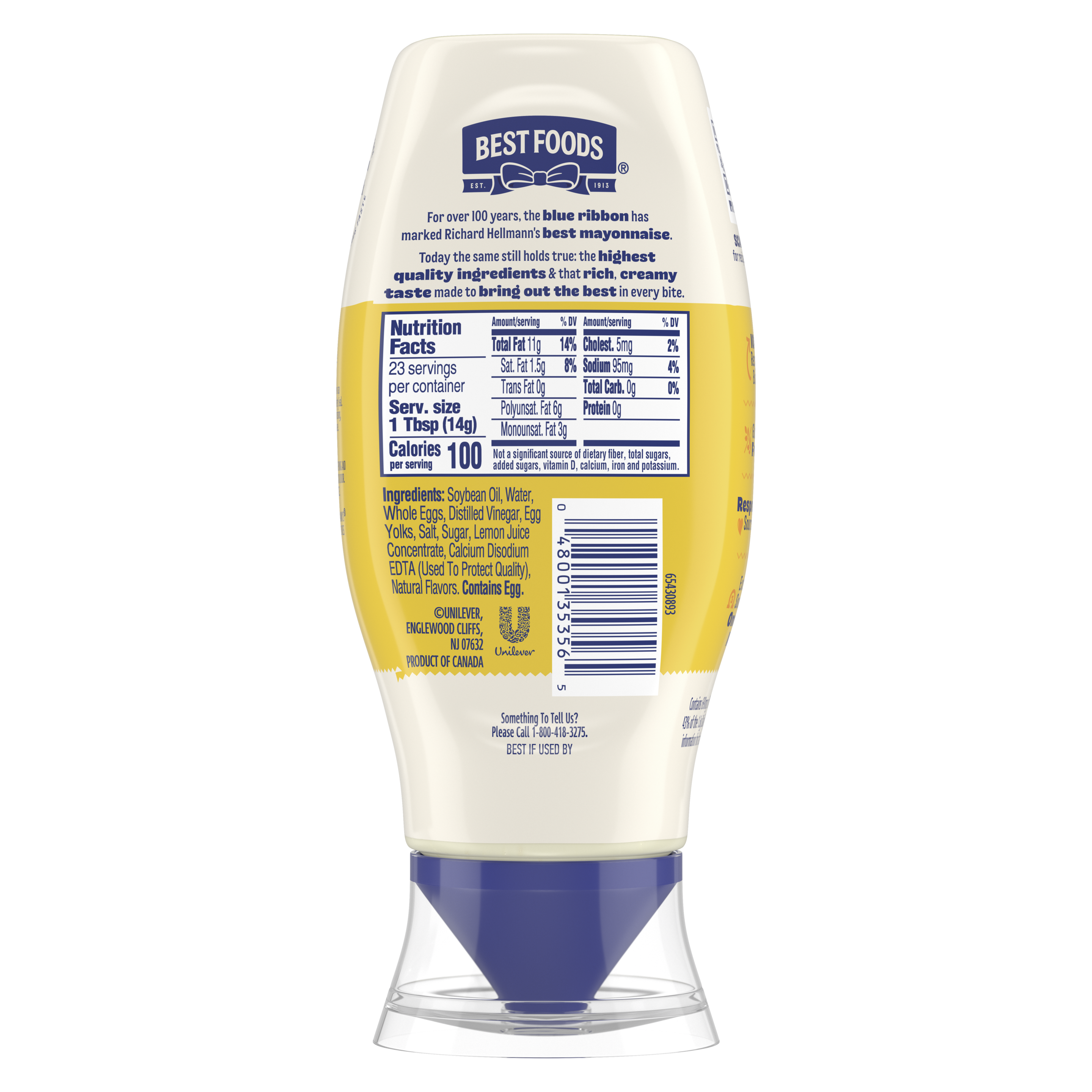 Best Foods Real Mayonnaise(Back)