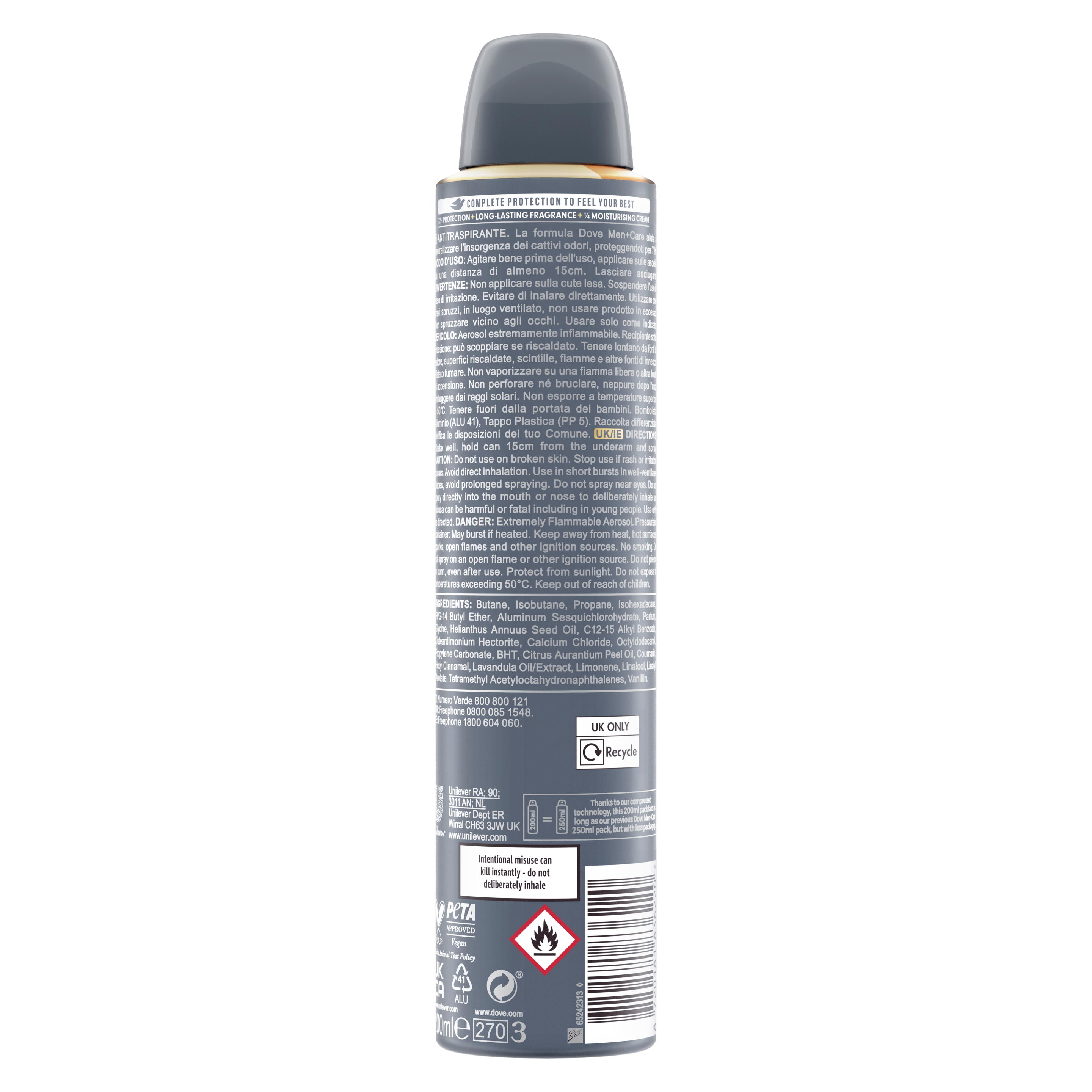 Men+Care Limited Edition 72hr FIFA Active Comfort Deodorant Spray