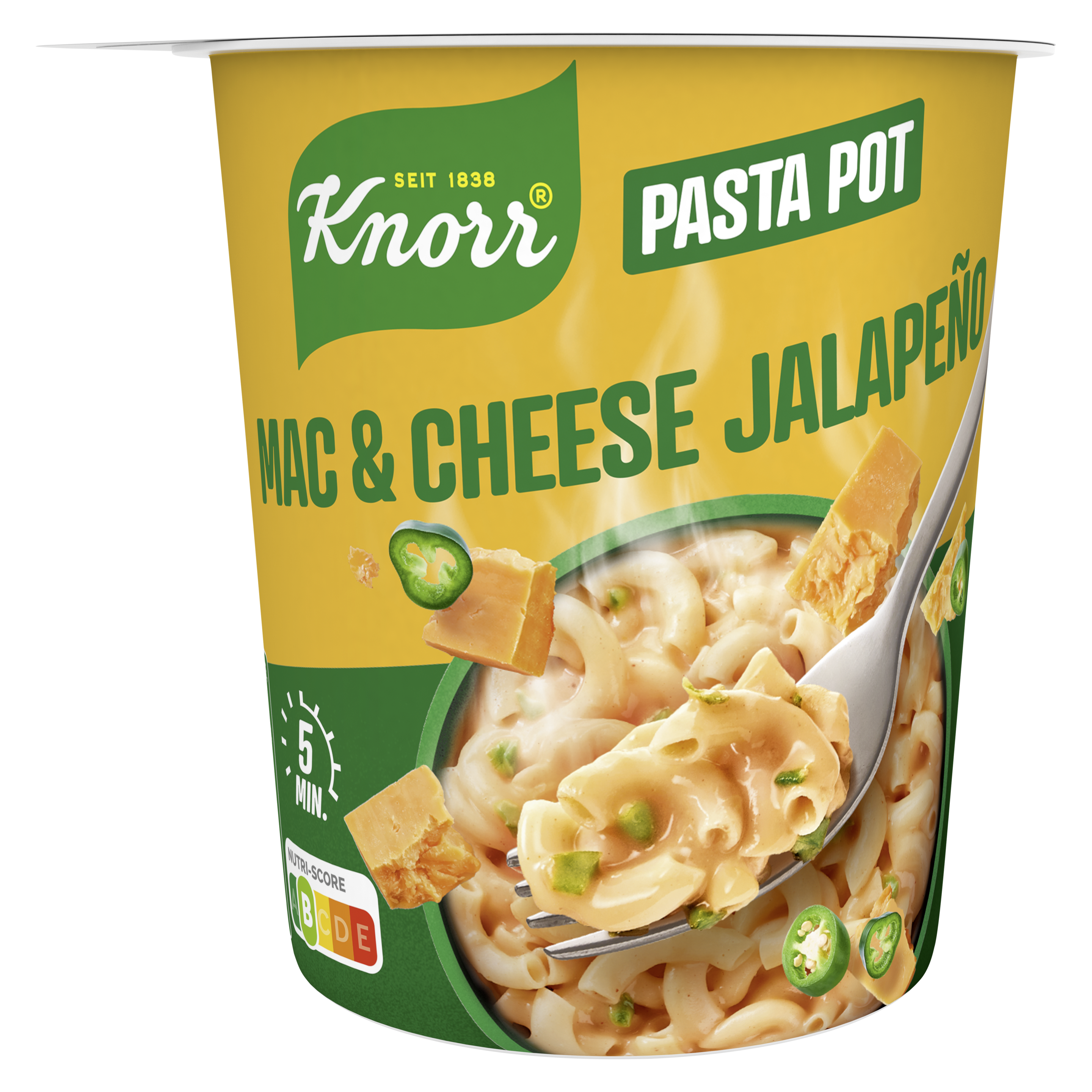 Knorr Taste the World Pasta Snack Mac & Cheese Jalapeno 62g Becher packshot