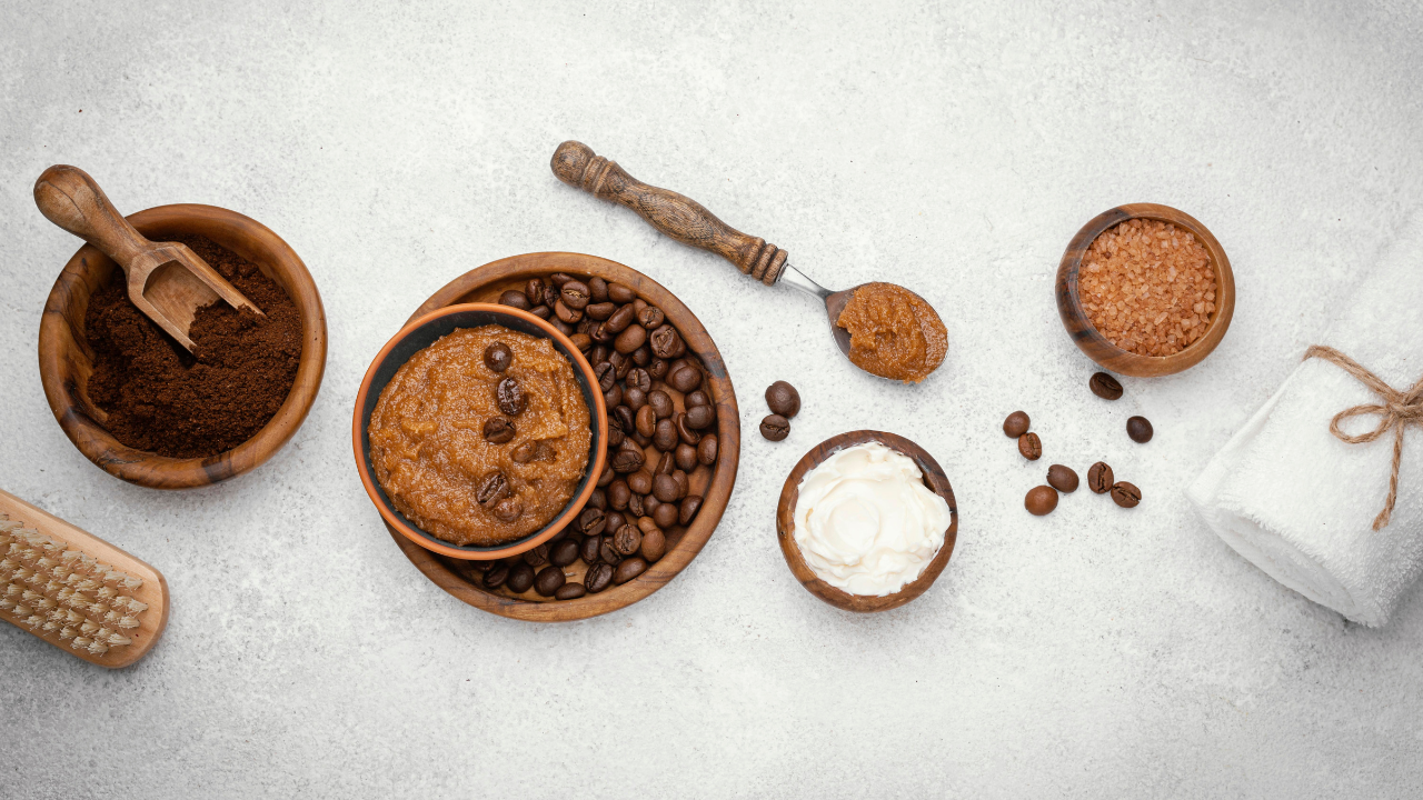 Classic homemade coffee scrub