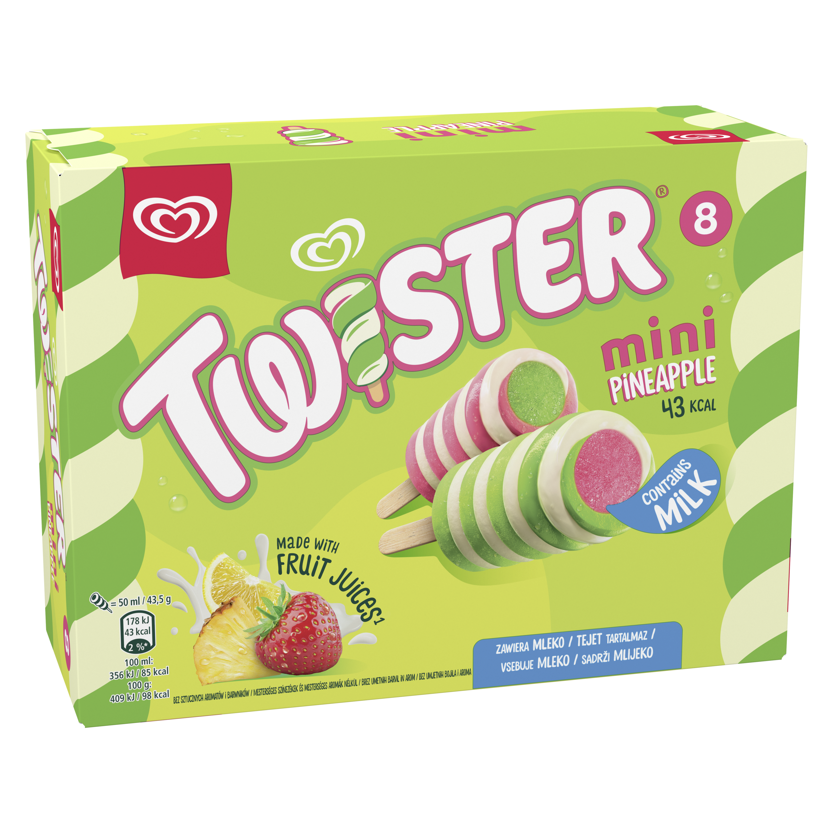 Twister Mini Pineapple 8x50ml