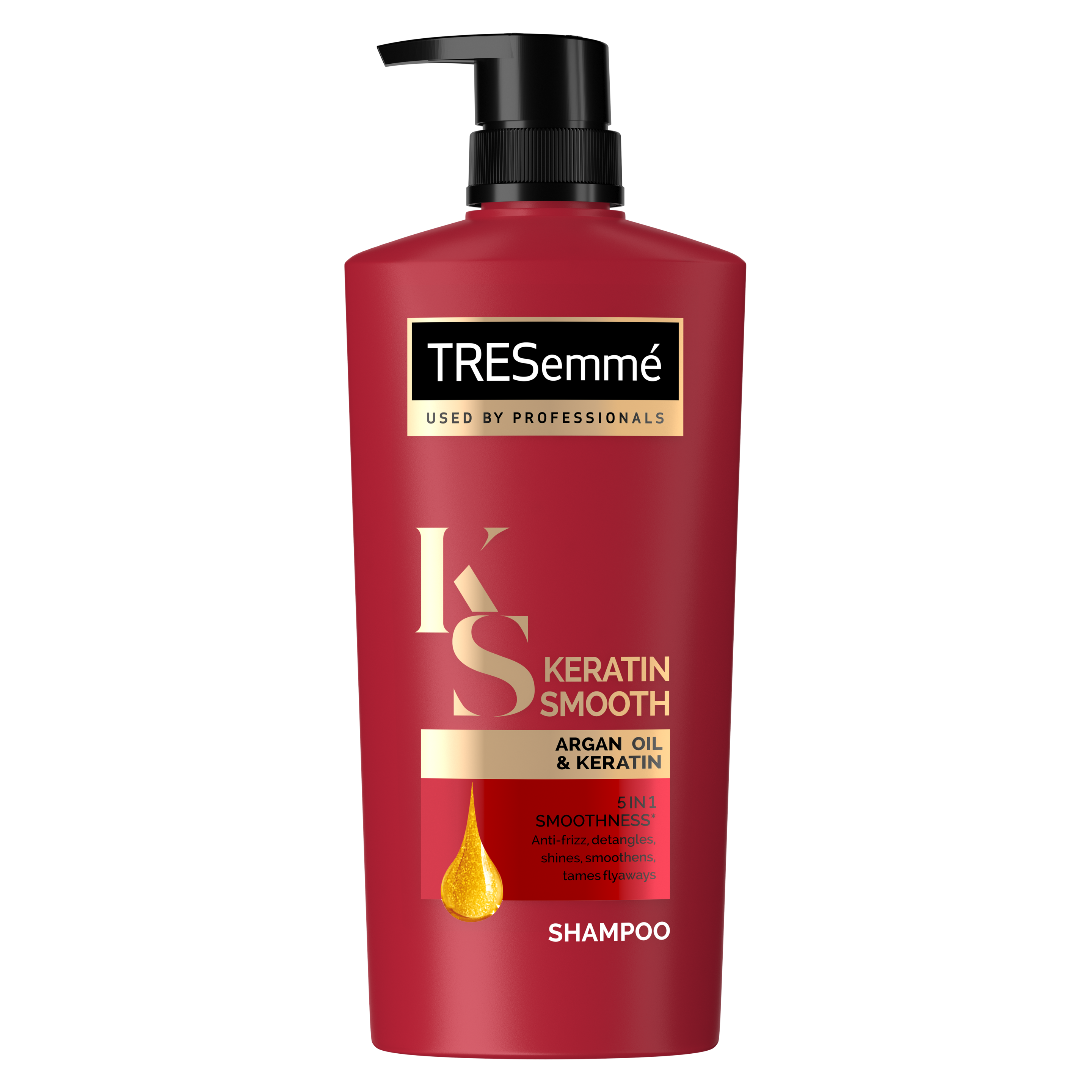 Front of shampoo pack TRESemmé Keratin Smooth shampoo 670ml