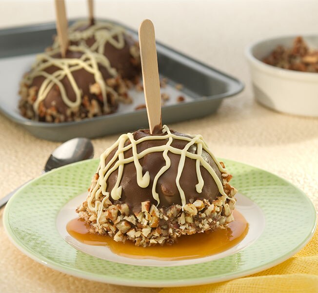 Chocolate covered caramel apples