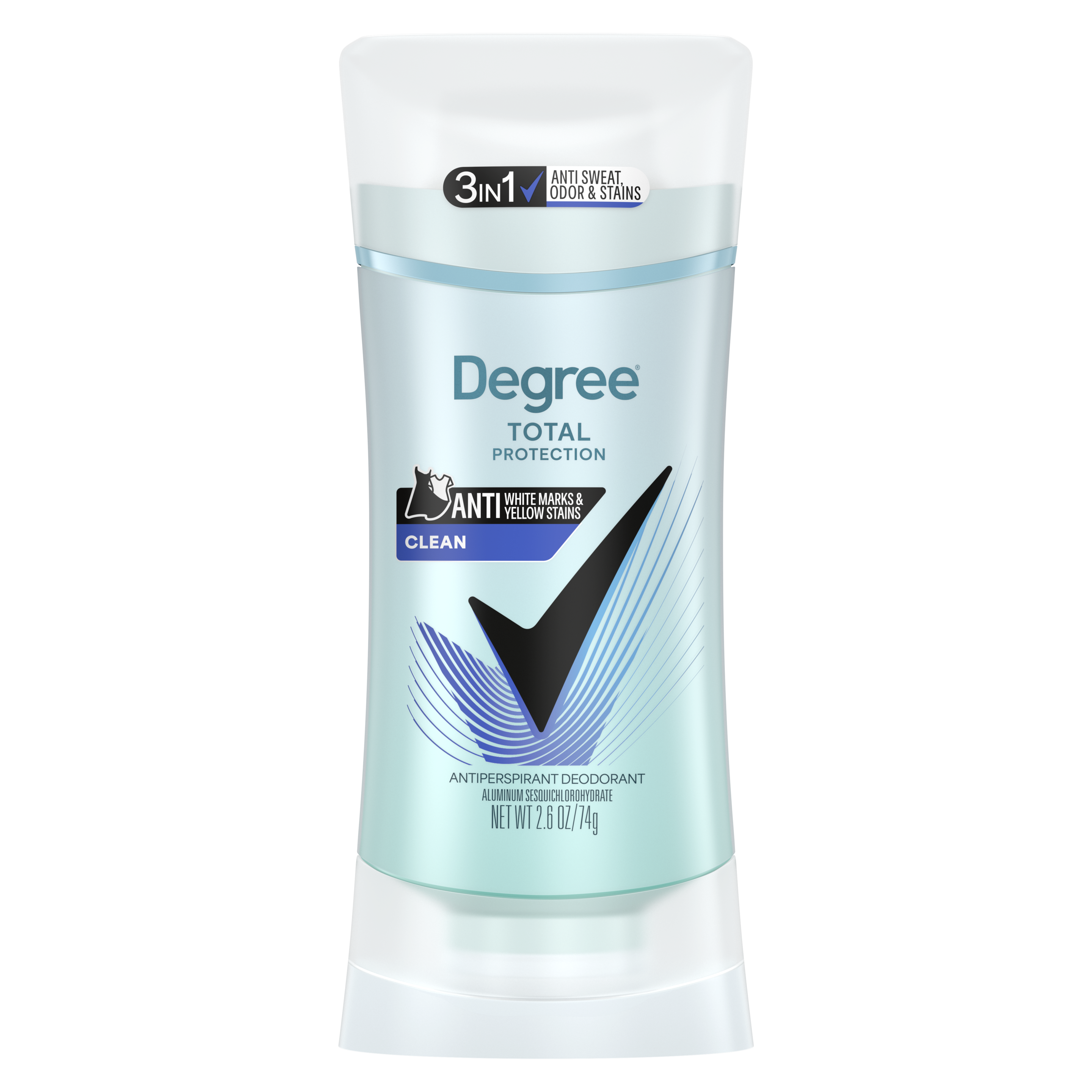 UltraClear Black+White Pure Clean Antiperspirant Deodorant Stick front pack shot packshot