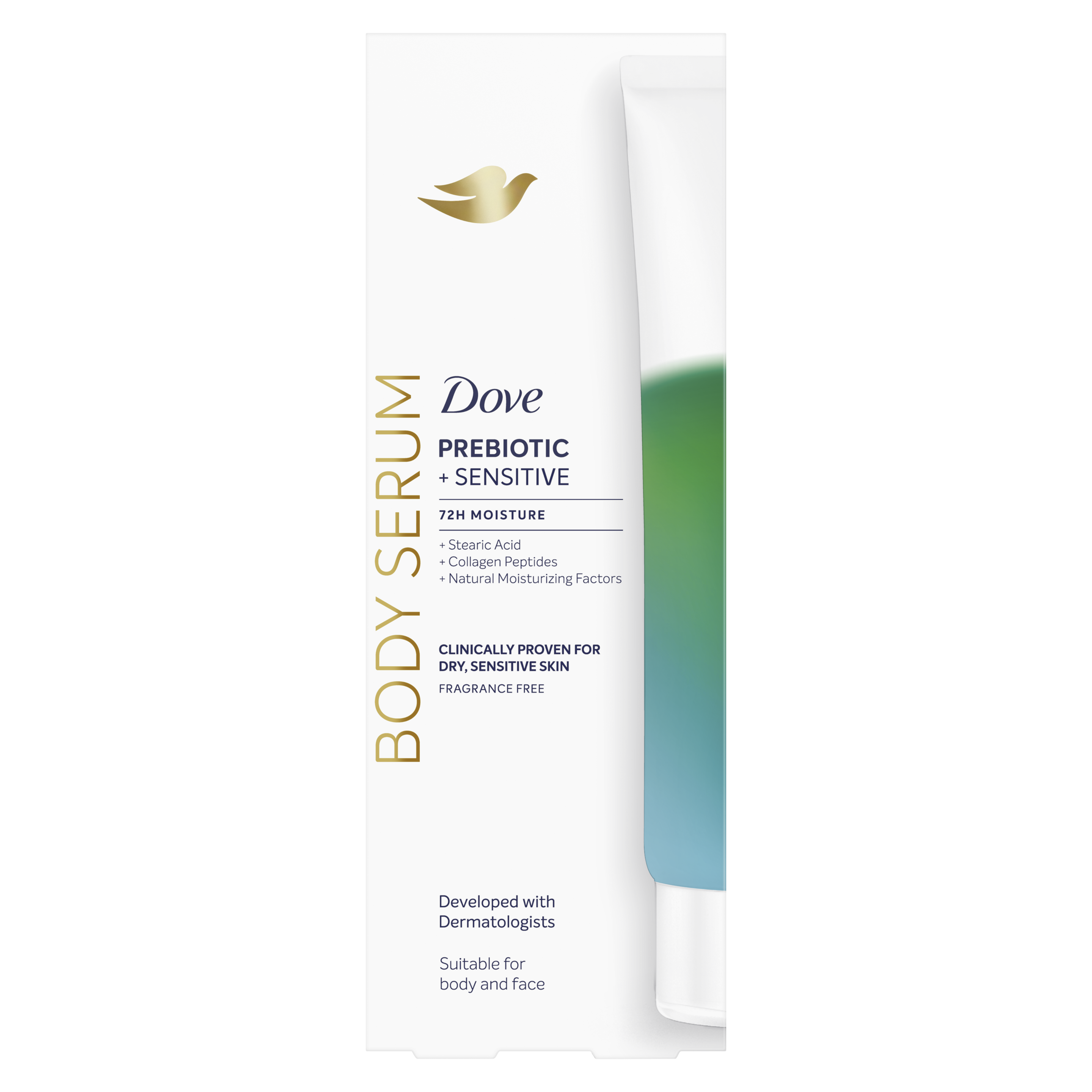 Сироватка для тіла Dove для чутливої шкіри з пребіотиком packshot