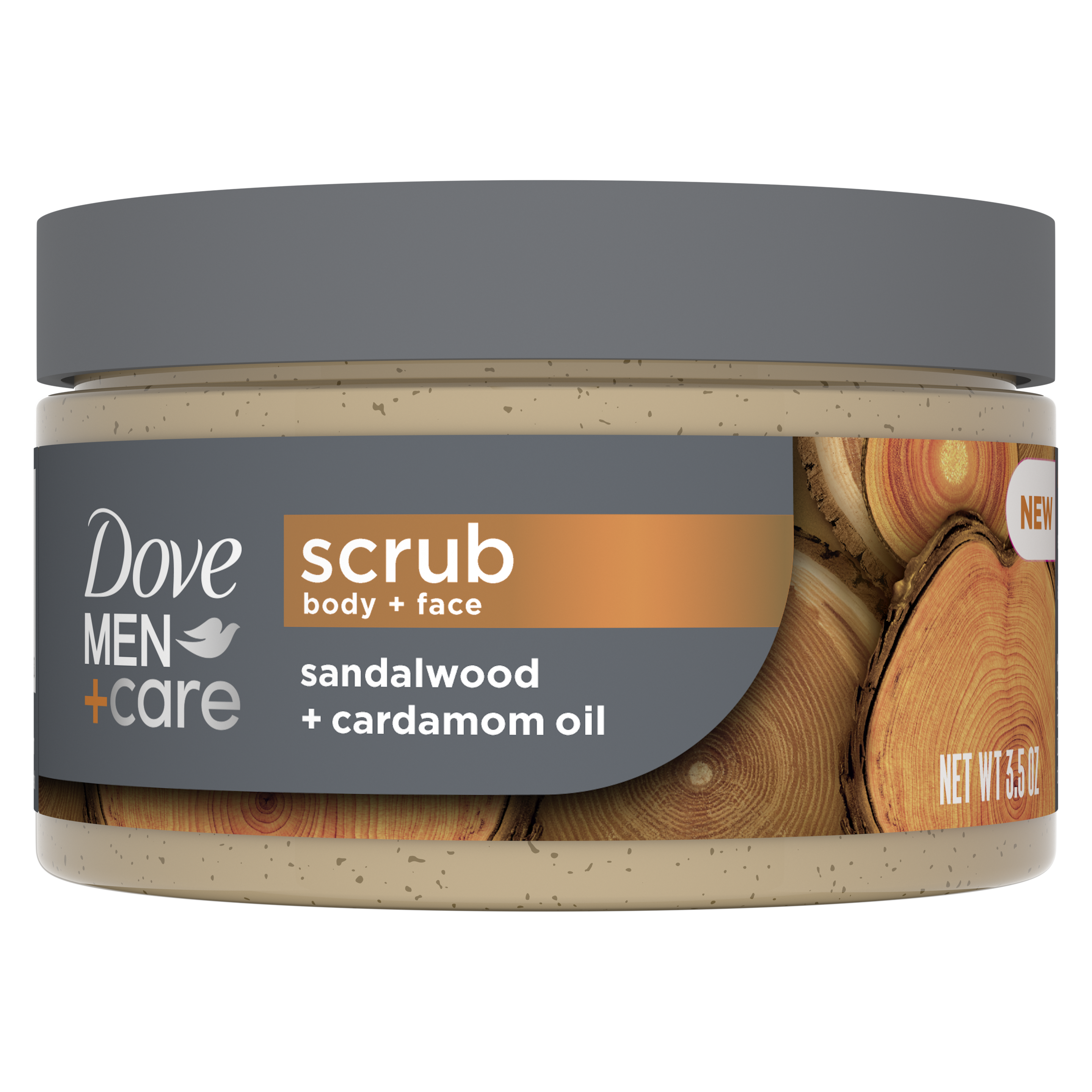Men+Care Sandalwood+Cardamom Oil Body + Face Scrub