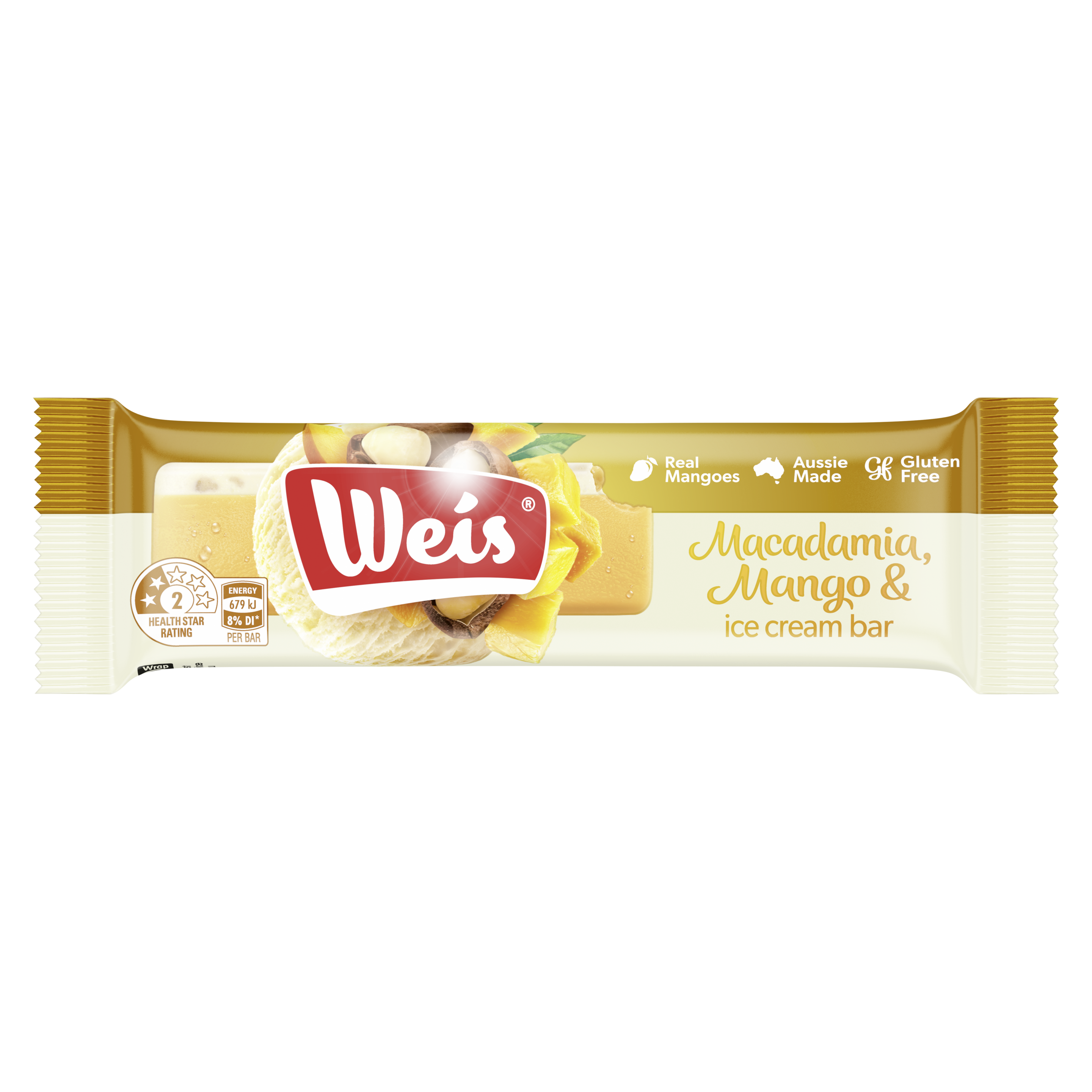 Weis Macadamia & Mango Ice Cream Bar