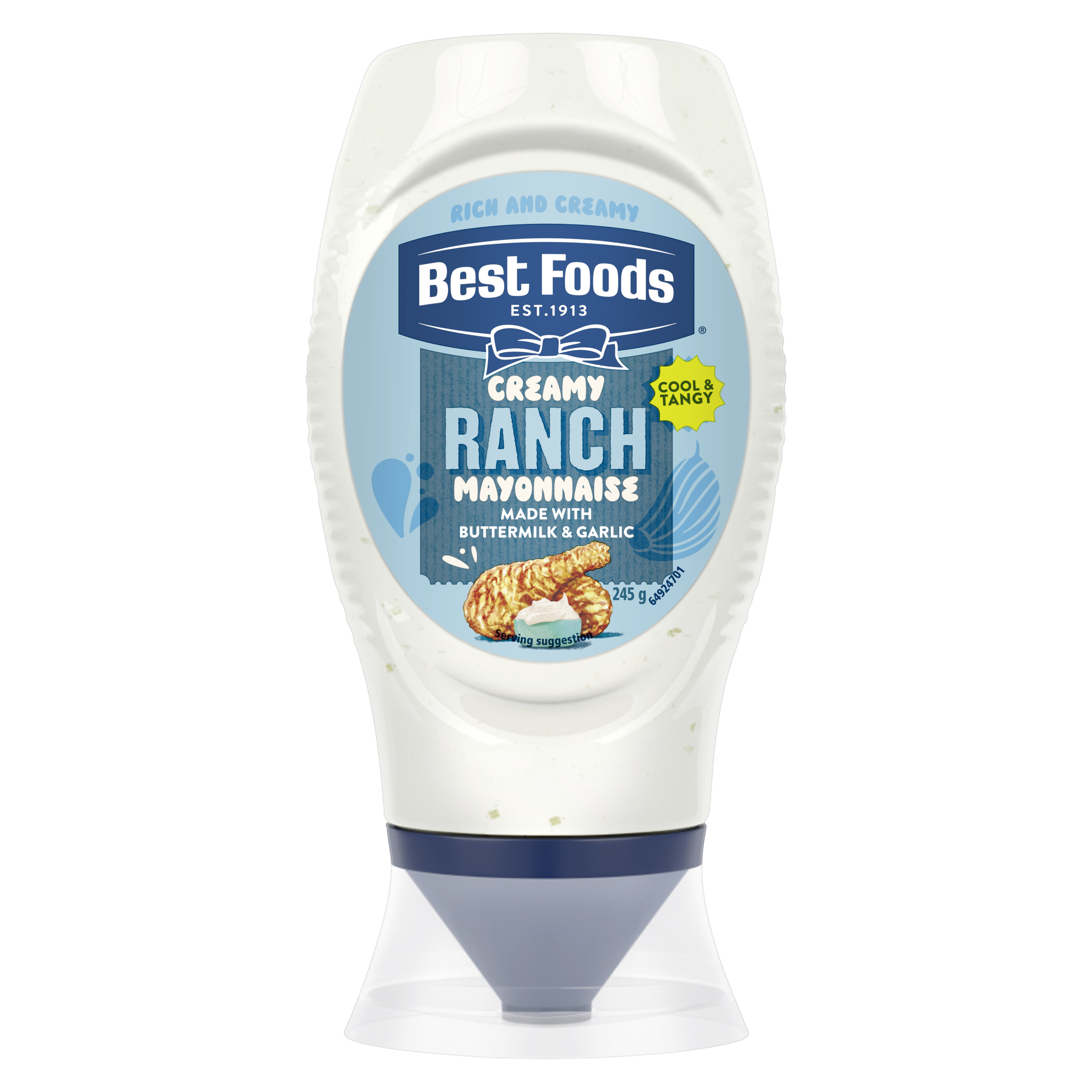 Best Foods Creamy Ranch Mayonnaise 245g packshot