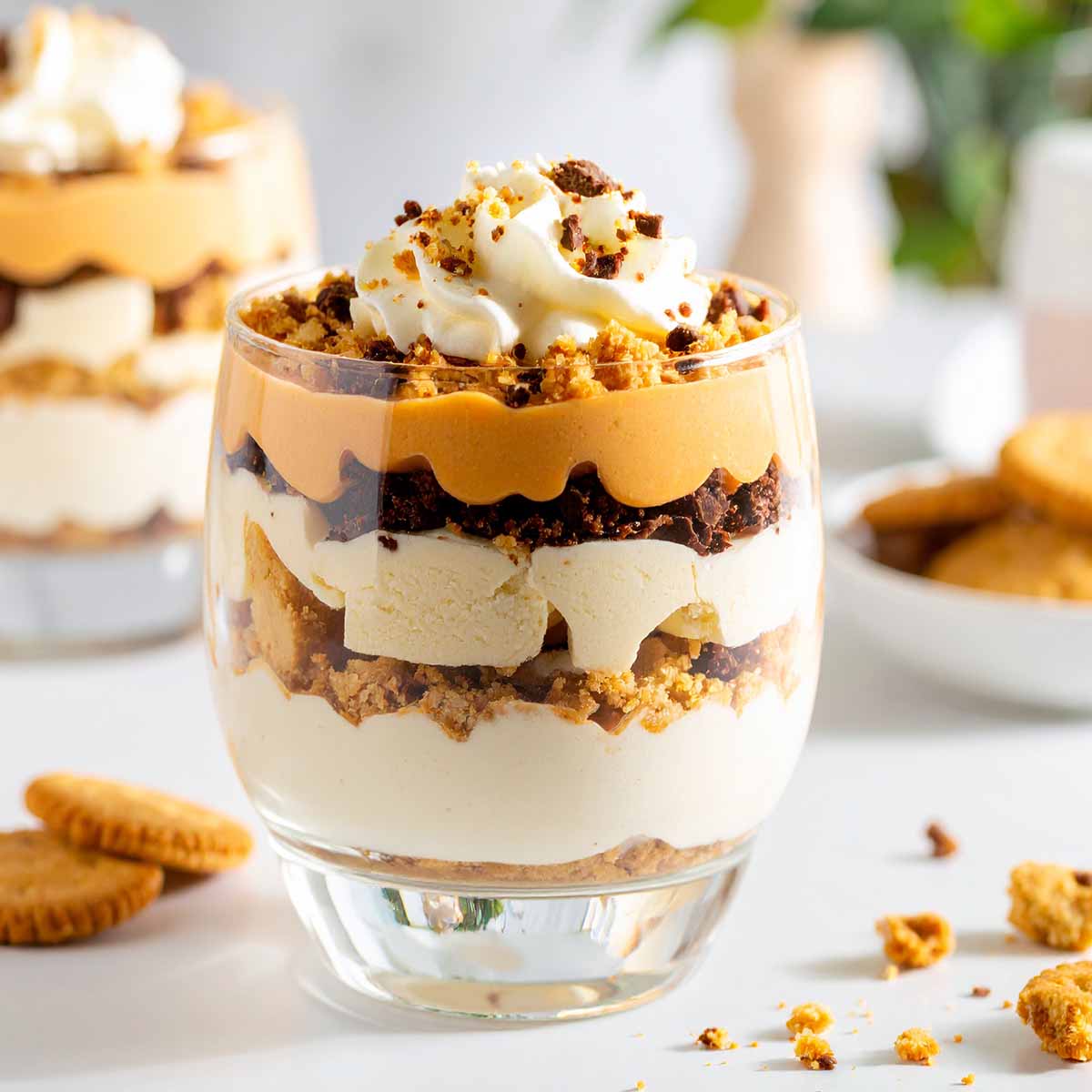 Thanksgiving Pumpkin Trifle made with Klondike bars