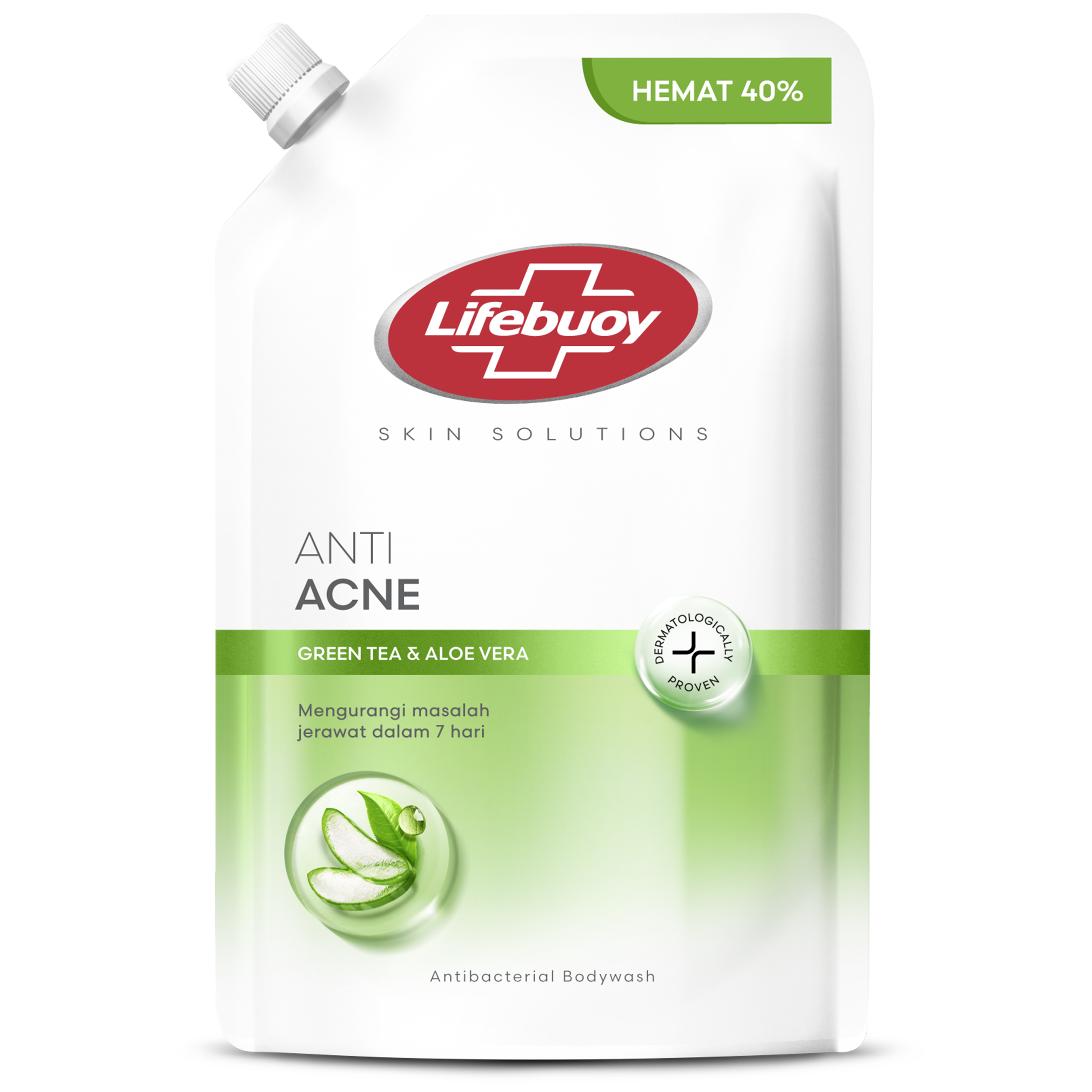 LIFEBUOY SABUN MANDI CAIR GREENTEA REFILL 800G